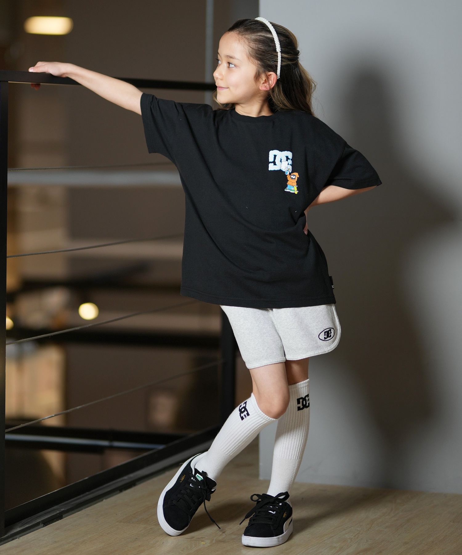 DC ディーシー 半袖 Tシャツ キッズ 子供 25 KD GF PAINT SS