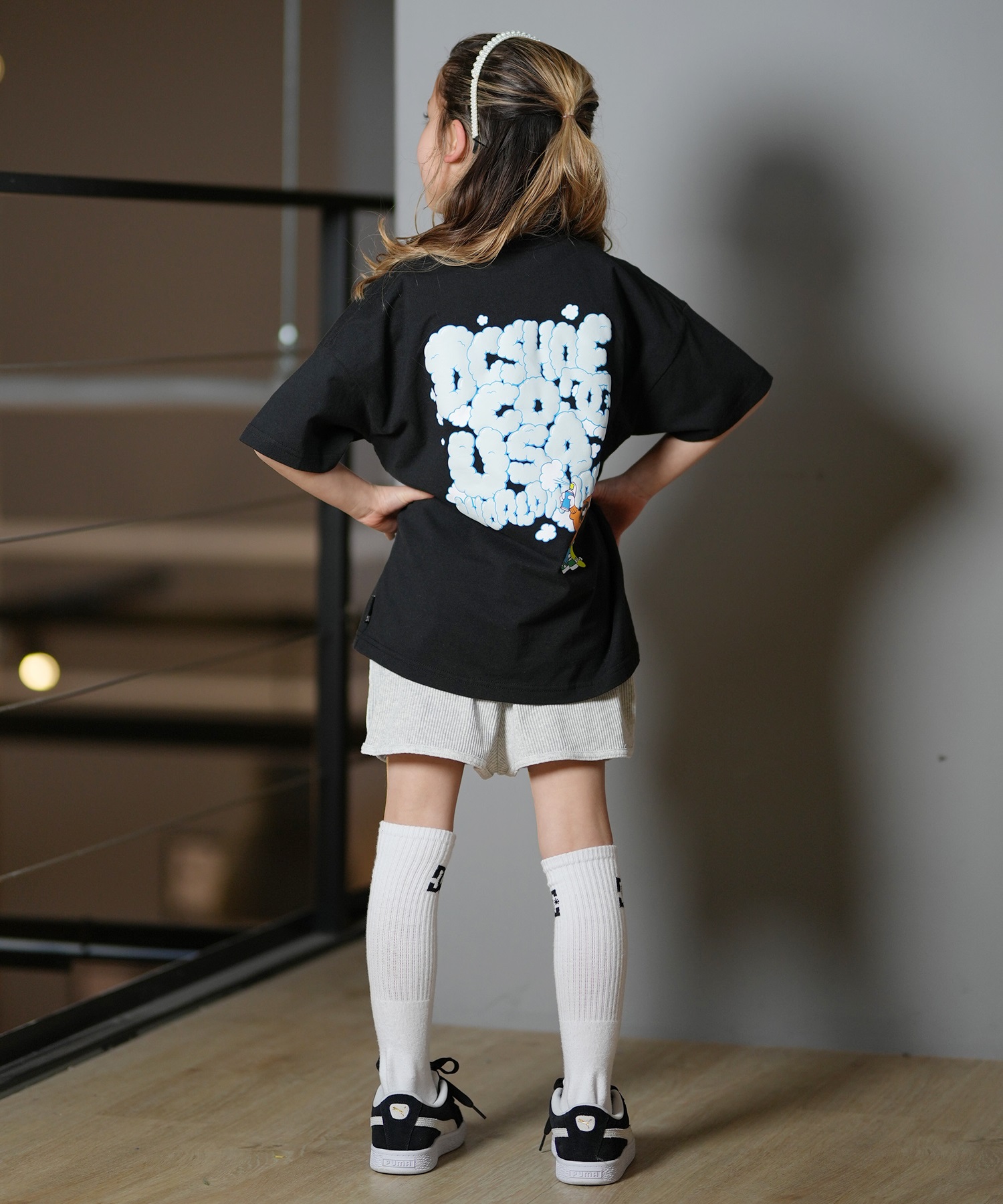 DC ディーシー 半袖 Tシャツ キッズ 子供 25 KD GF PAINT SS