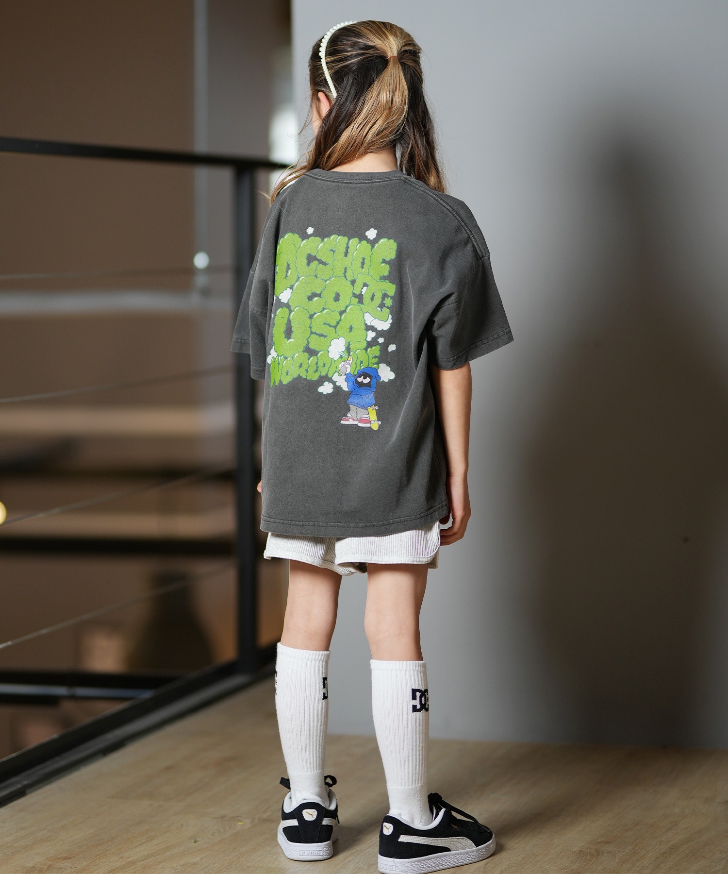 DC ディーシー 半袖 Tシャツ キッズ 子供 25 KD GF PAINT SS YST252506