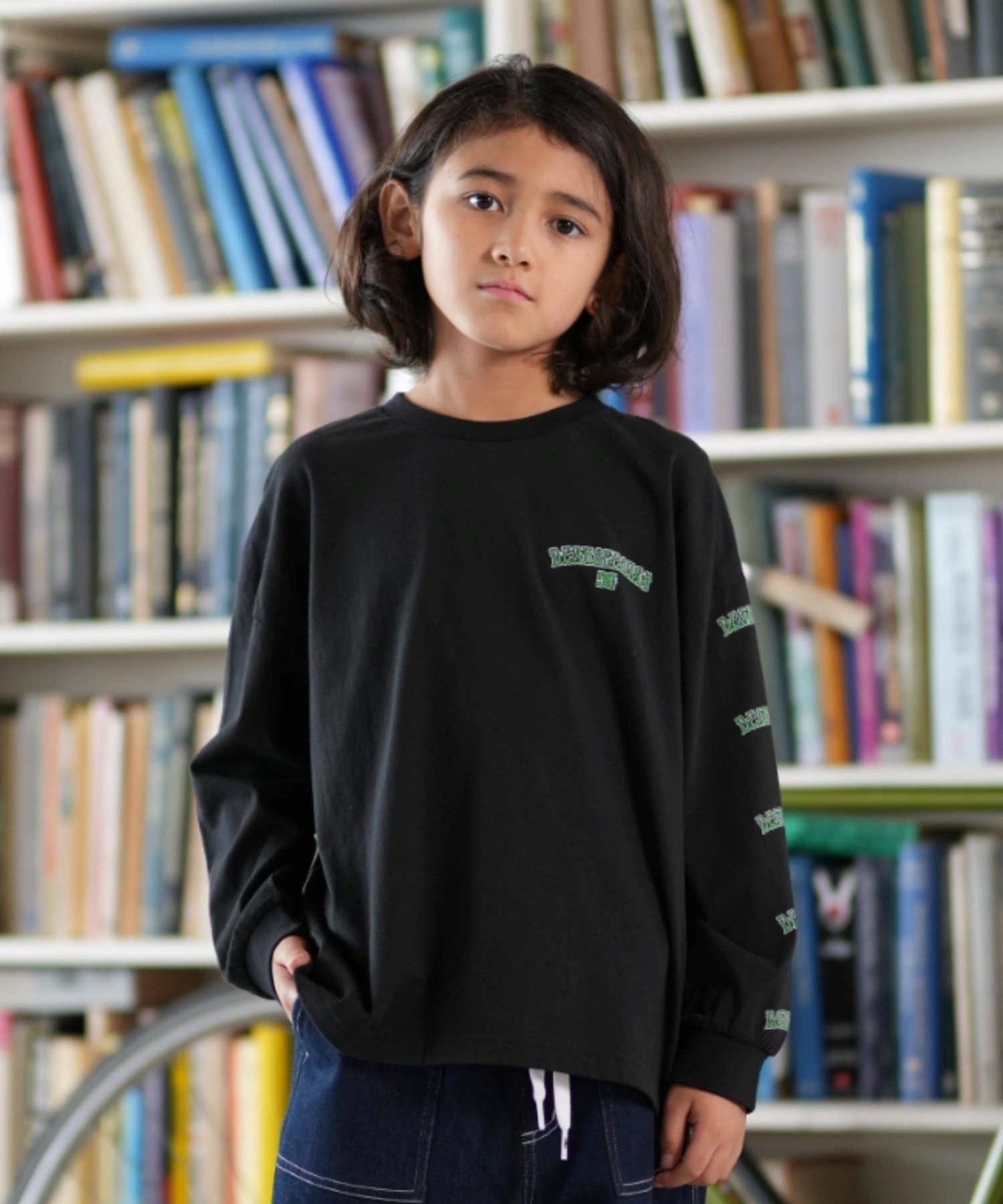 DC ディーシー 長袖 Tシャツ キッズ ジュニア ロンT 25 KD SKATE SKULL