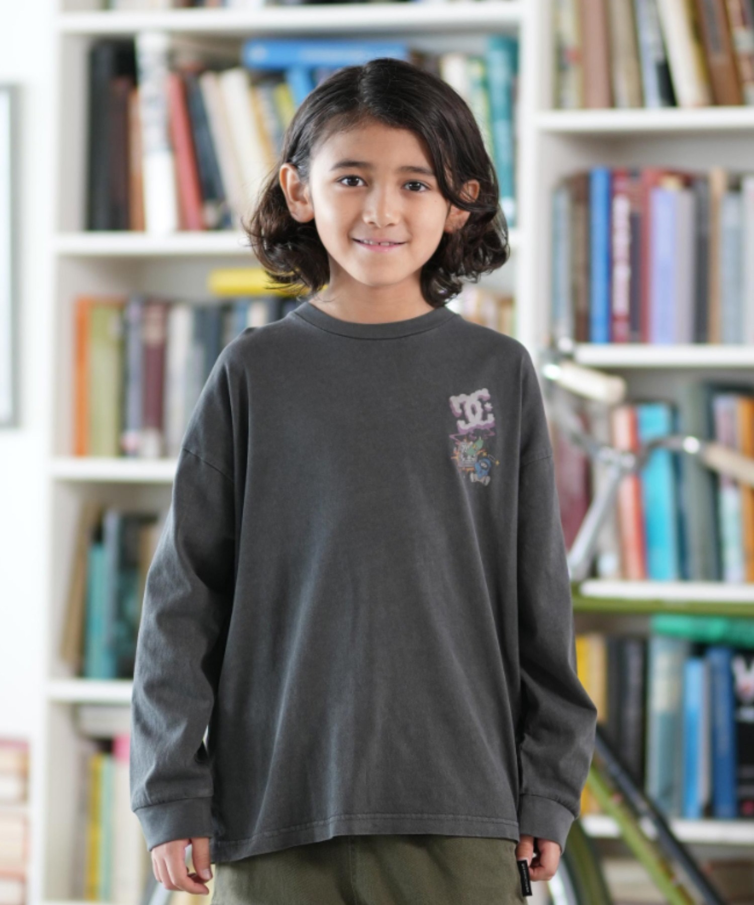 DC ディーシー 長袖 Tシャツ キッズ ジュニア ロンT 25 KD CLASH DECK