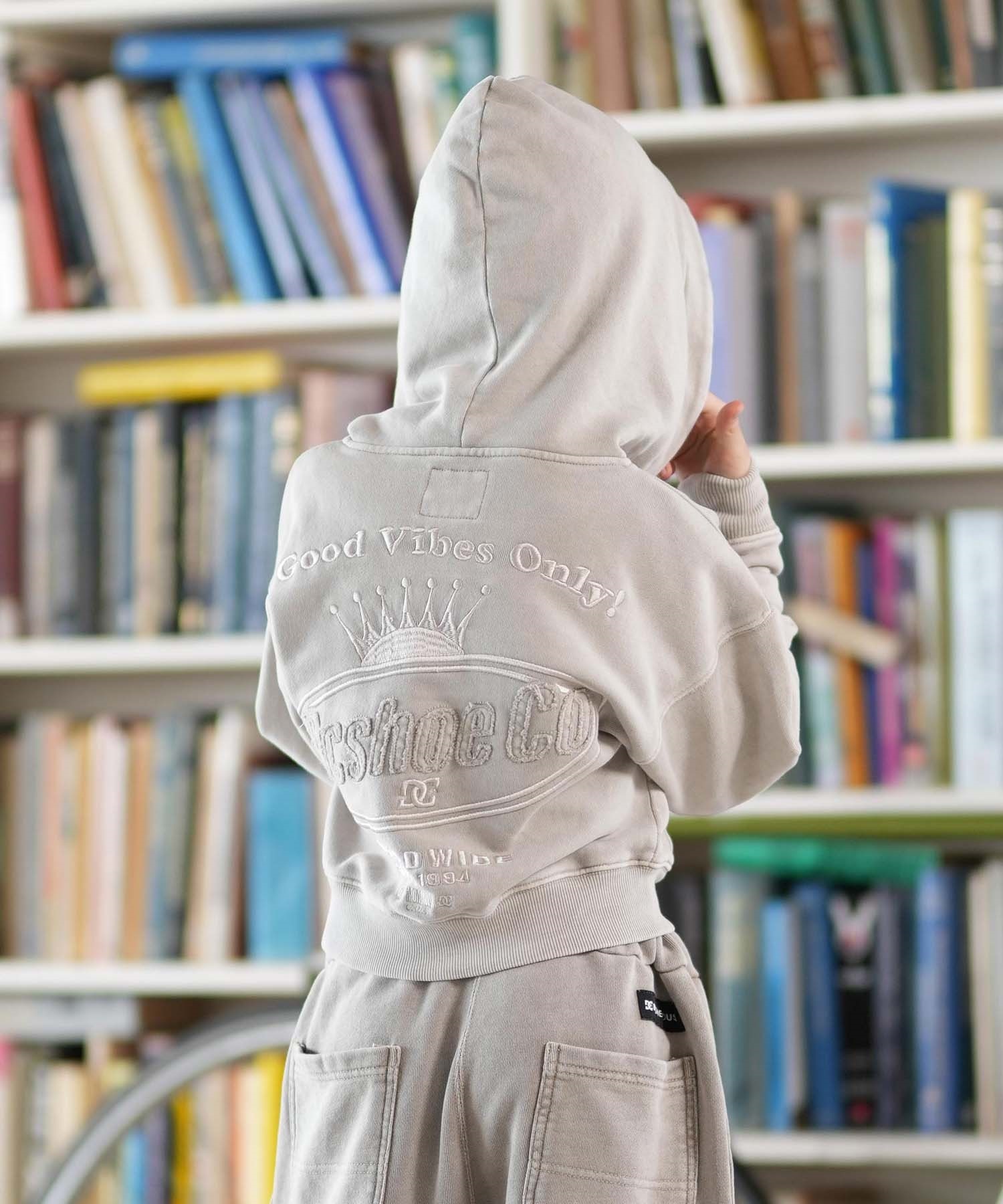 DC ディーシー ジップアップ パーカー キッズ ジュニア 子供 クロップド丈 ショート丈 KD HIDDEN ZH YZP254521M(BES-140cm)