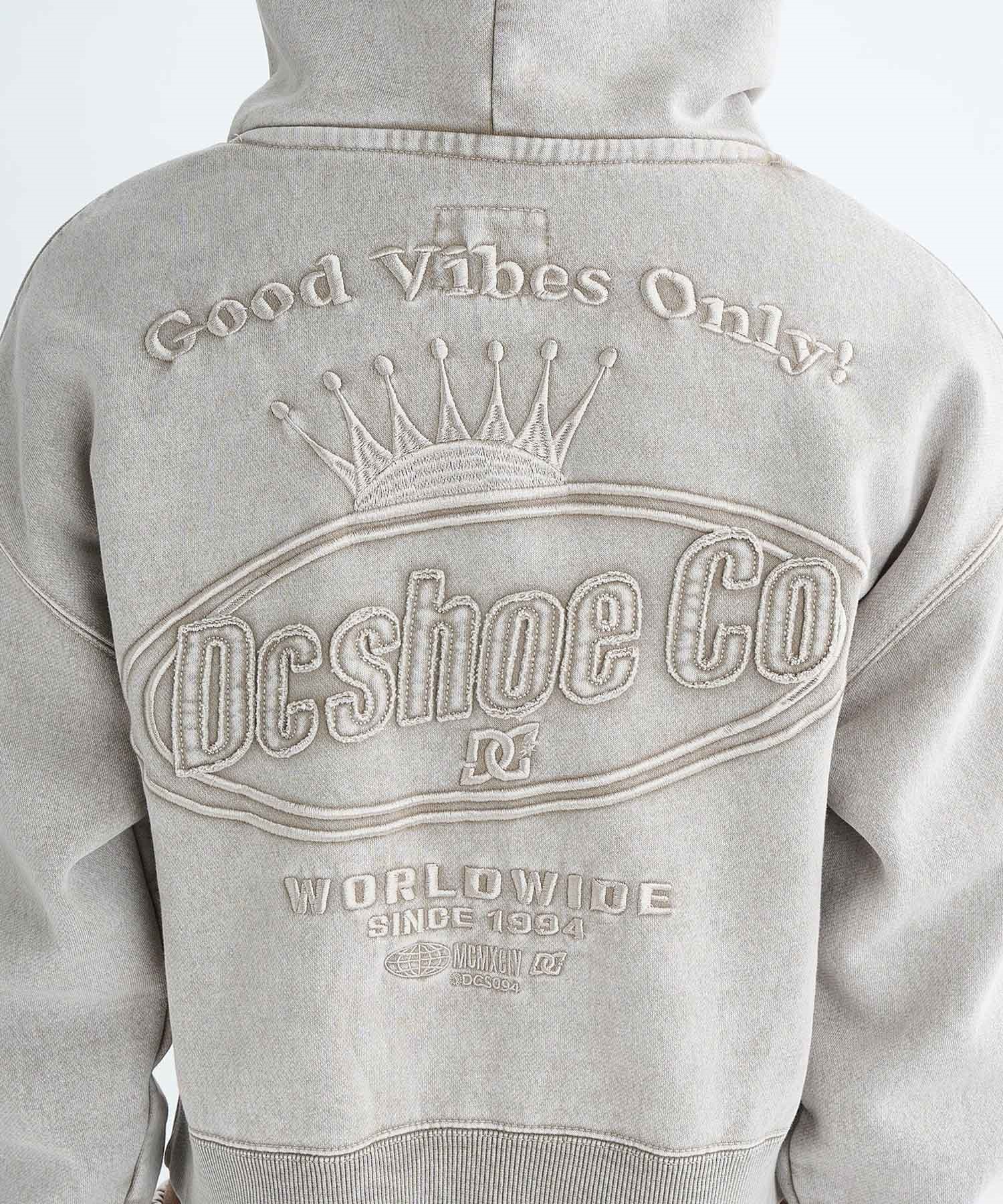 DC ディーシー ジップアップ パーカー キッズ ジュニア 子供 クロップド丈 ショート丈 KD HIDDEN ZH YZP254521M(BES-140cm)