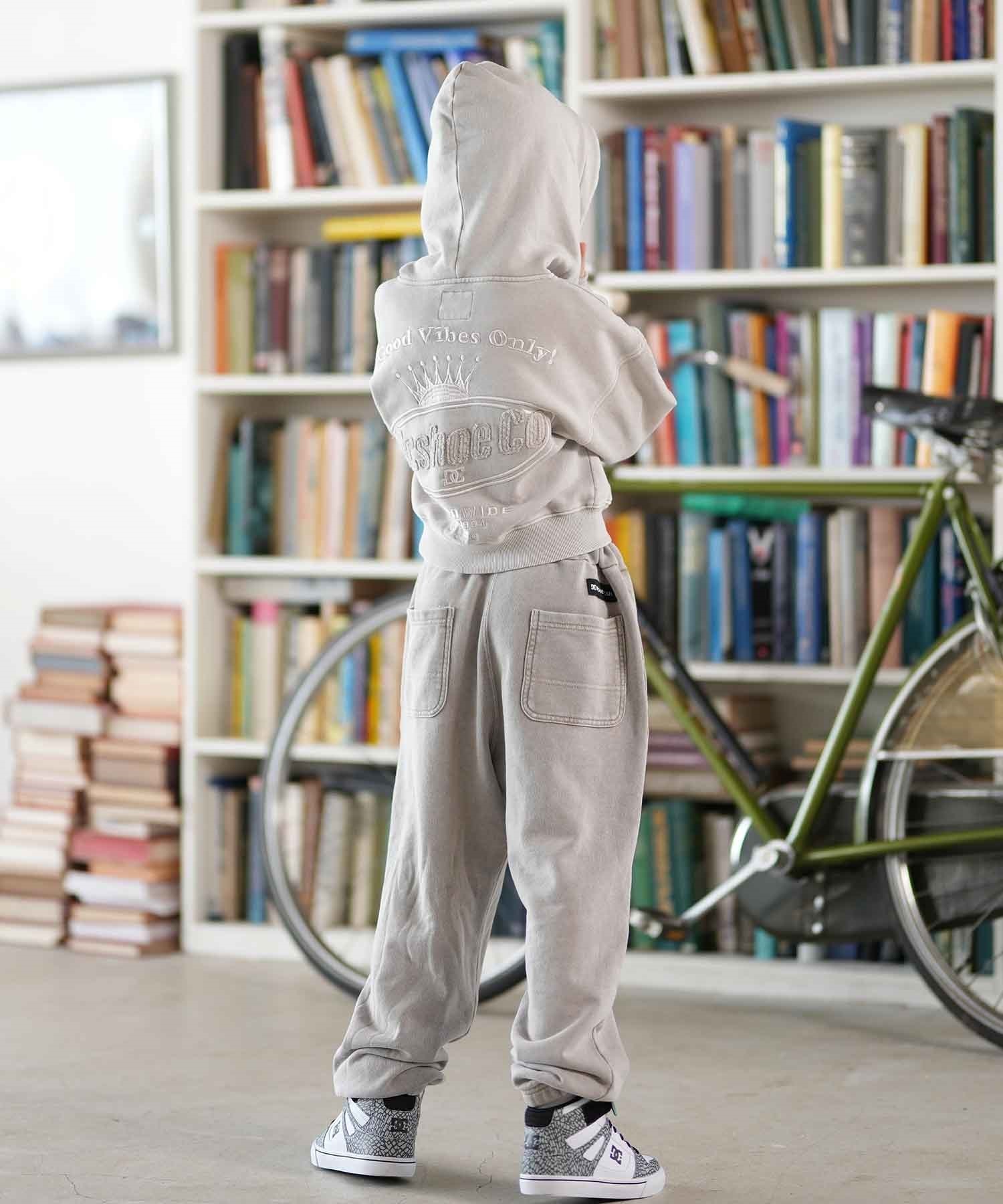 DC ディーシー ジップアップ パーカー キッズ ジュニア 子供 クロップド丈 ショート丈 KD HIDDEN ZH YZP254521M(BES-140cm)