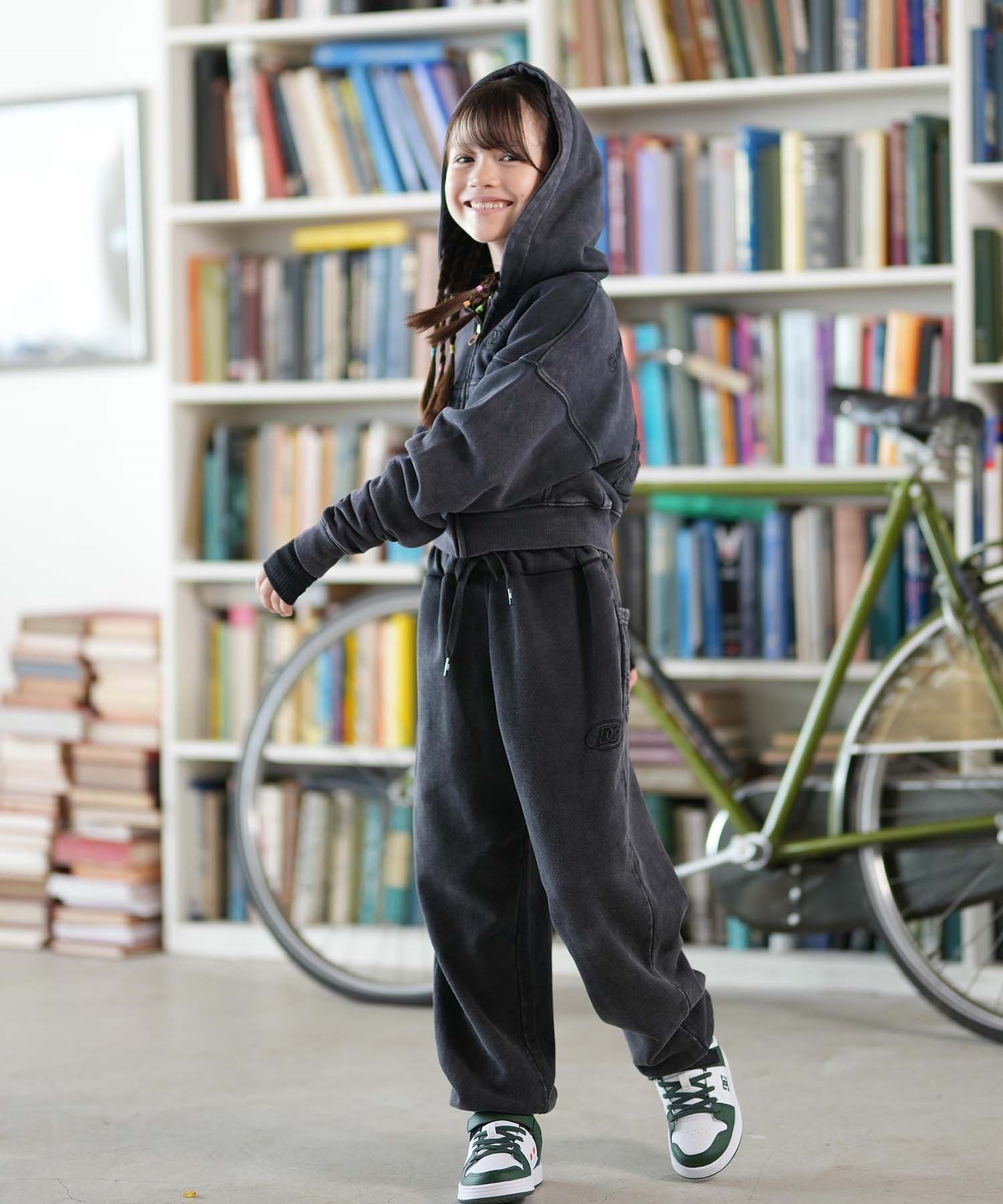 DC ディーシー ジップアップ パーカー キッズ ジュニア 子供 クロップド丈 ショート丈 KD HIDDEN ZH YZP254521M(BES-140cm)