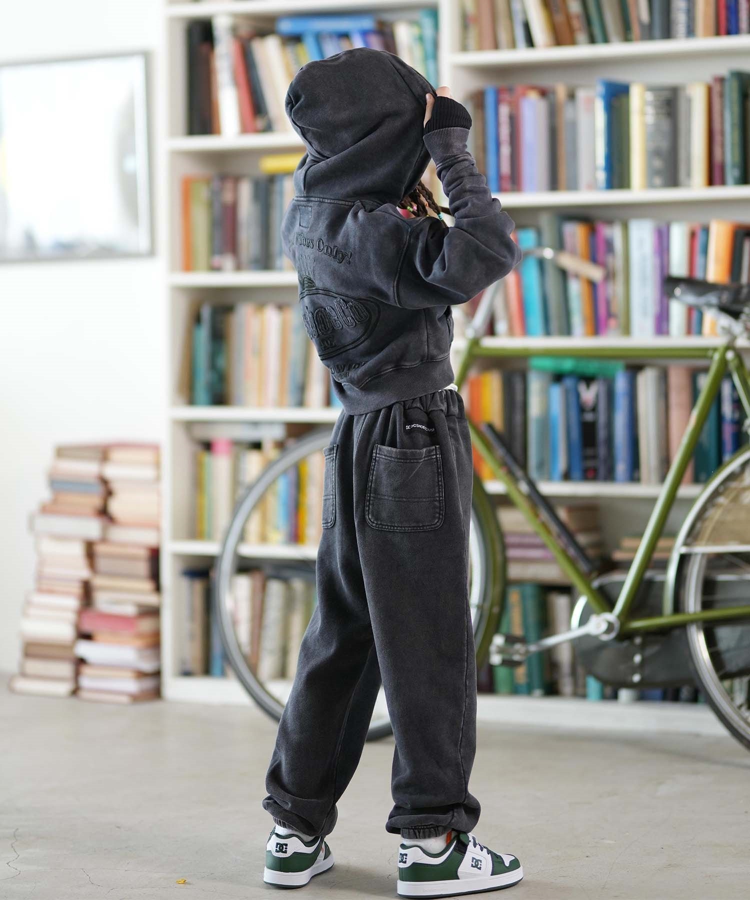 DC ディーシー ジップアップ パーカー キッズ ジュニア 子供 クロップド丈 ショート丈 KD HIDDEN ZH YZP254521M(BES-140cm)