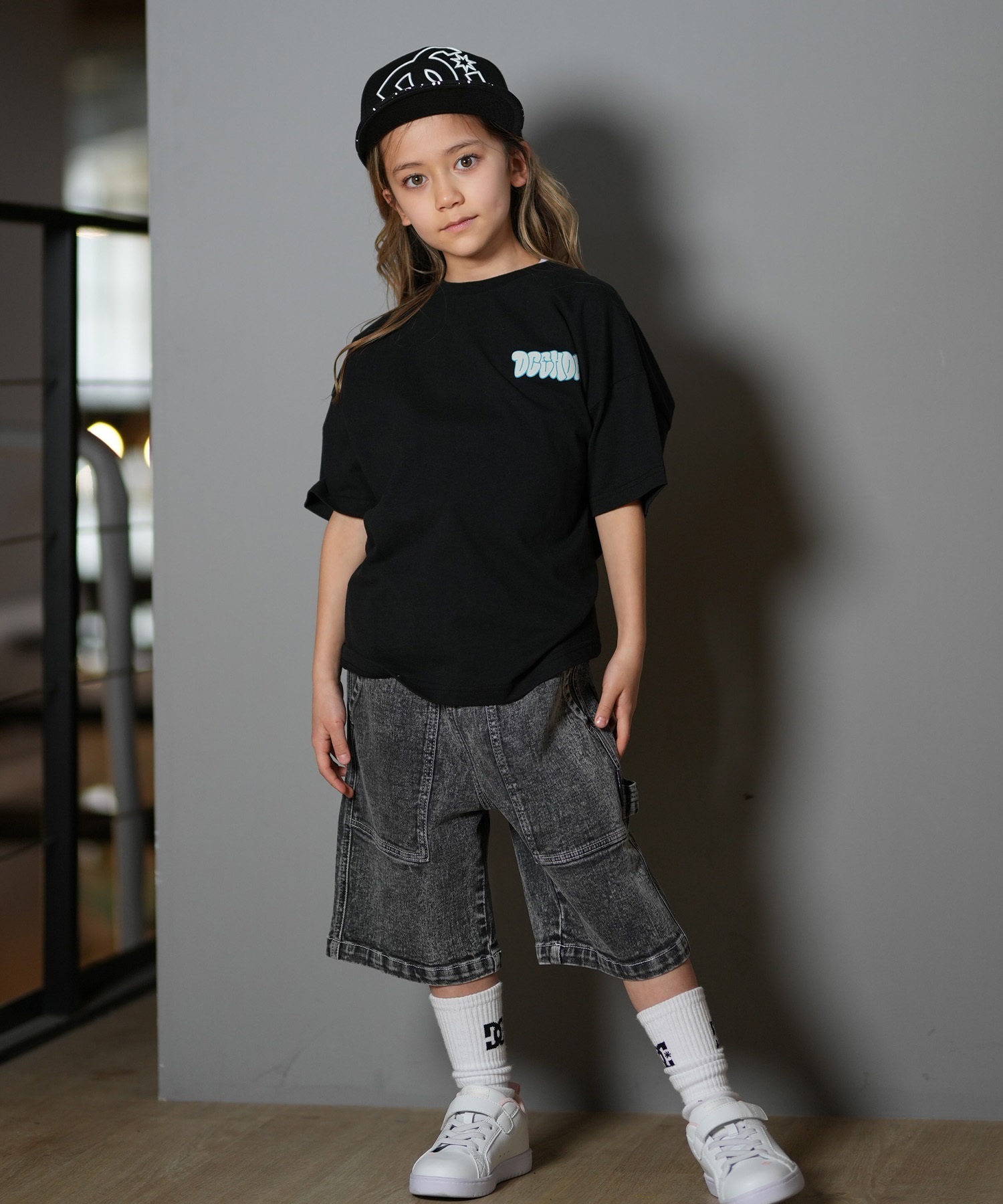 チャップ様 DC dig BK DC ディーシー キャップ キッズ 25 KD DOUBLEUP SNAPBACK