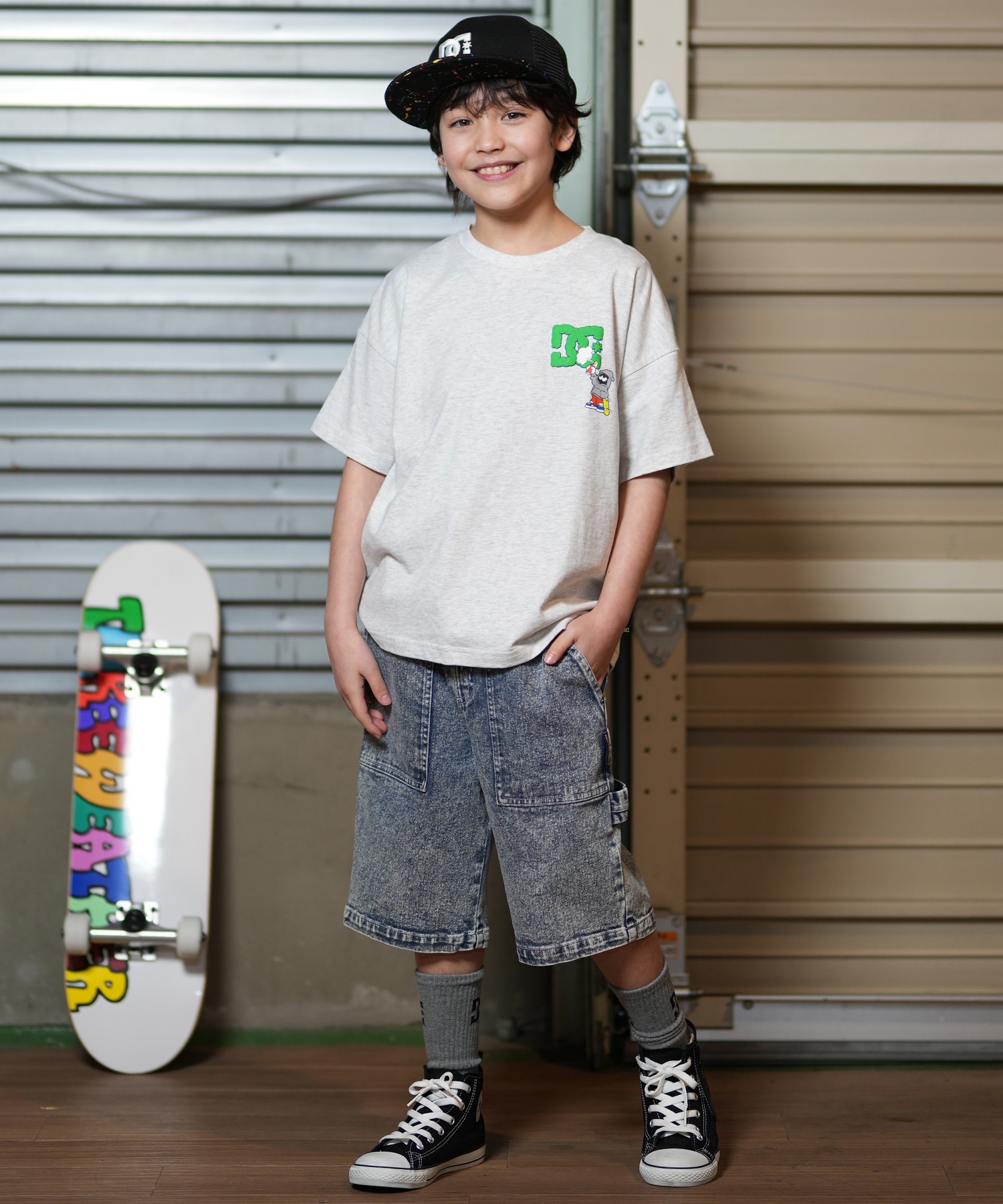 DC ディーシー キャップ キッズ 子供 メッシュ 25 KD STAREMB MESH SNAP YCP252601(BKC-FREE)