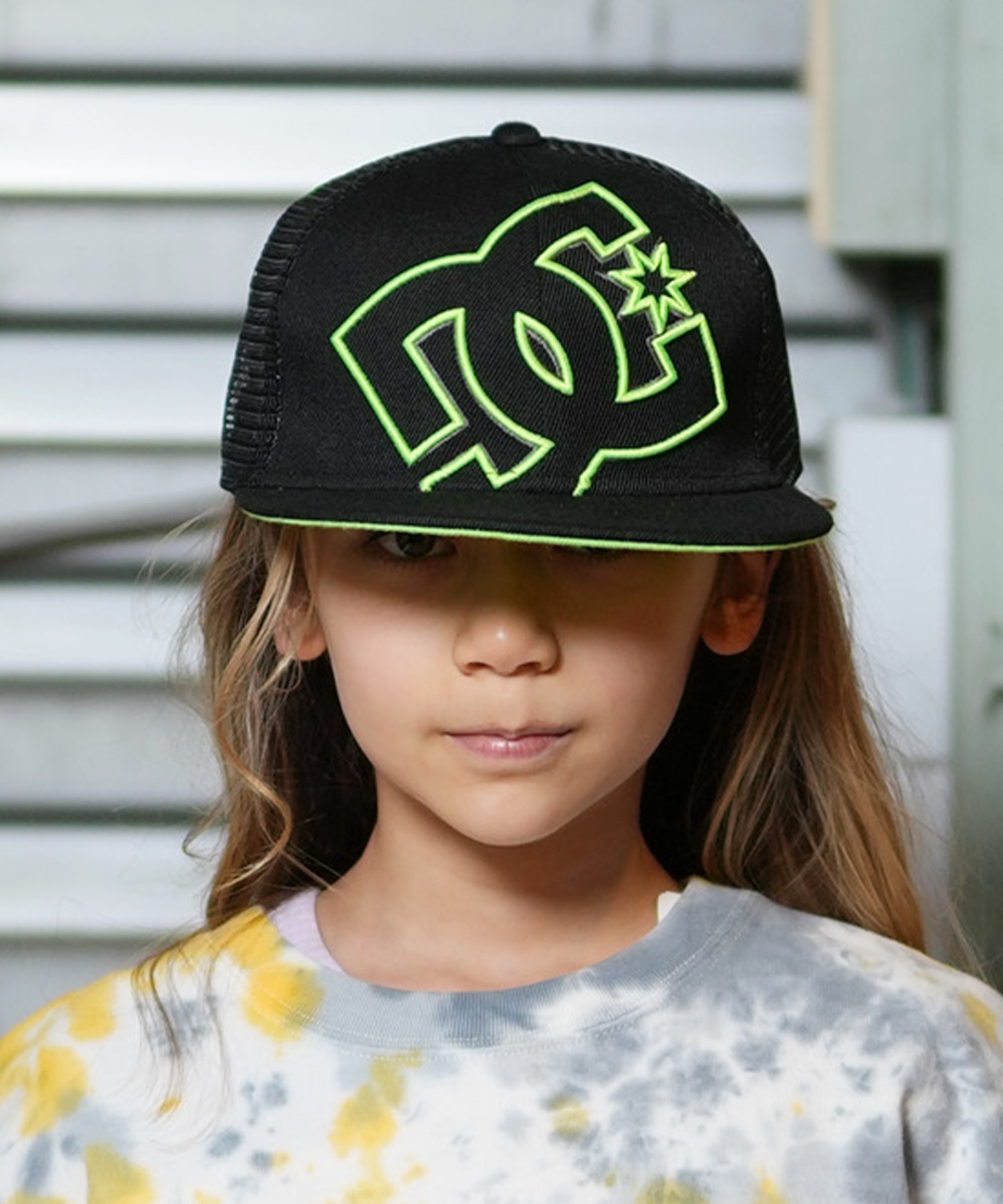 DC ディーシー キャップ キッズ 子供 25 KD DOUBLEUP MESH SNAP YCP252602(BKB-FREE)