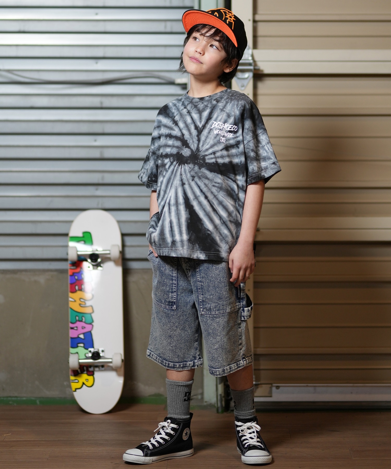 DC ディーシー キャップ キッズ 子供 25 KD DOUBLEUP MESH SNAP YCP252602(BKB-FREE)