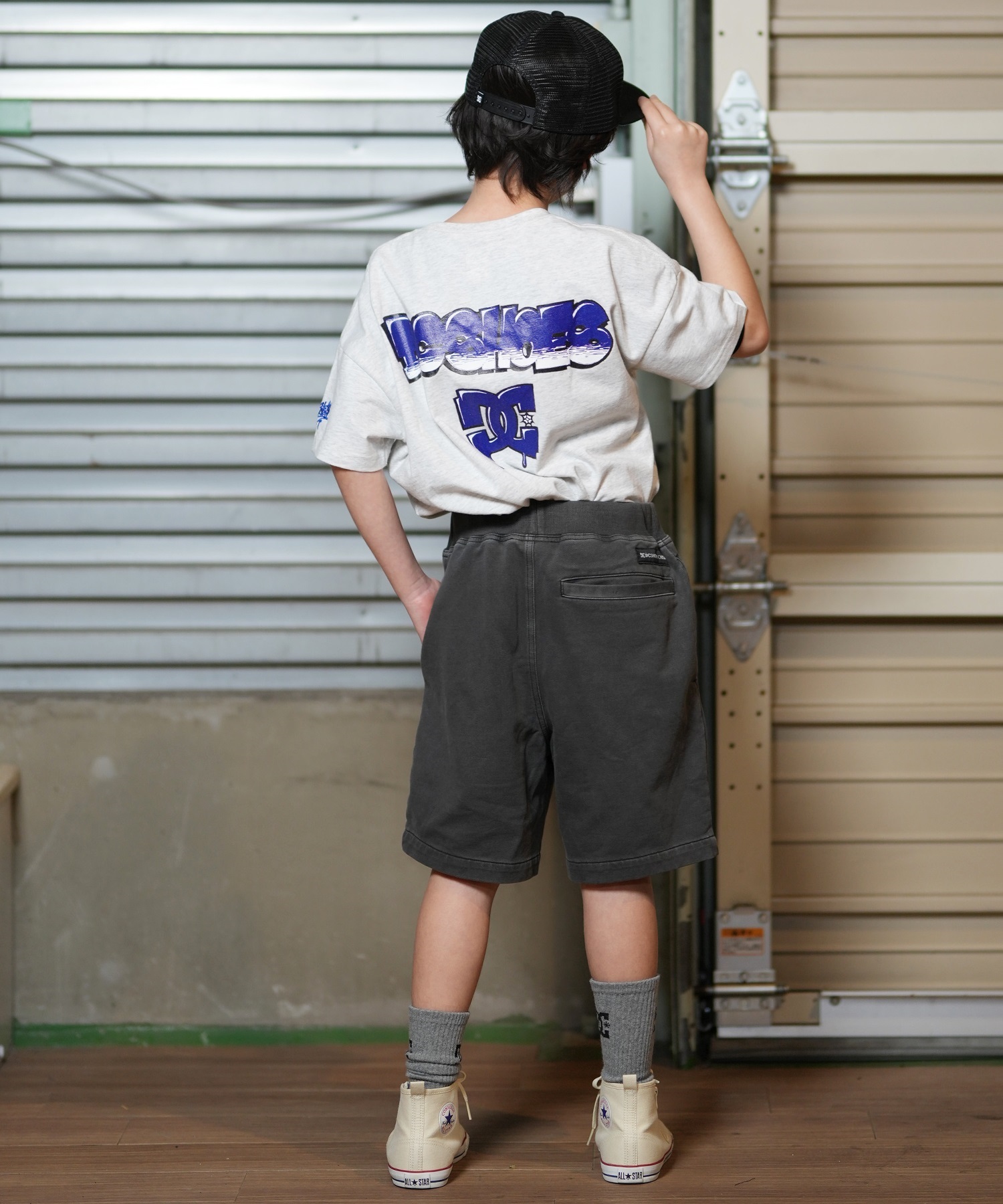 DC ディーシー キャップ キッズ 子供 25 KD DOUBLEUP MESH SNAP YCP252602(BKB-FREE)