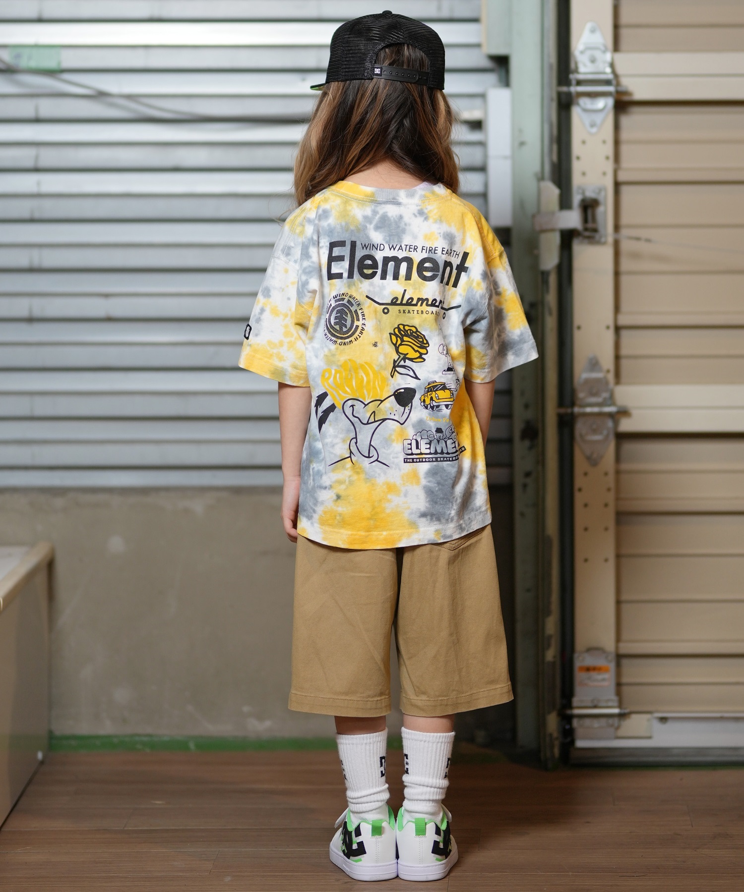 DC ディーシー キャップ キッズ 子供 25 KD DOUBLEUP MESH SNAP YCP252602(BKB-FREE)