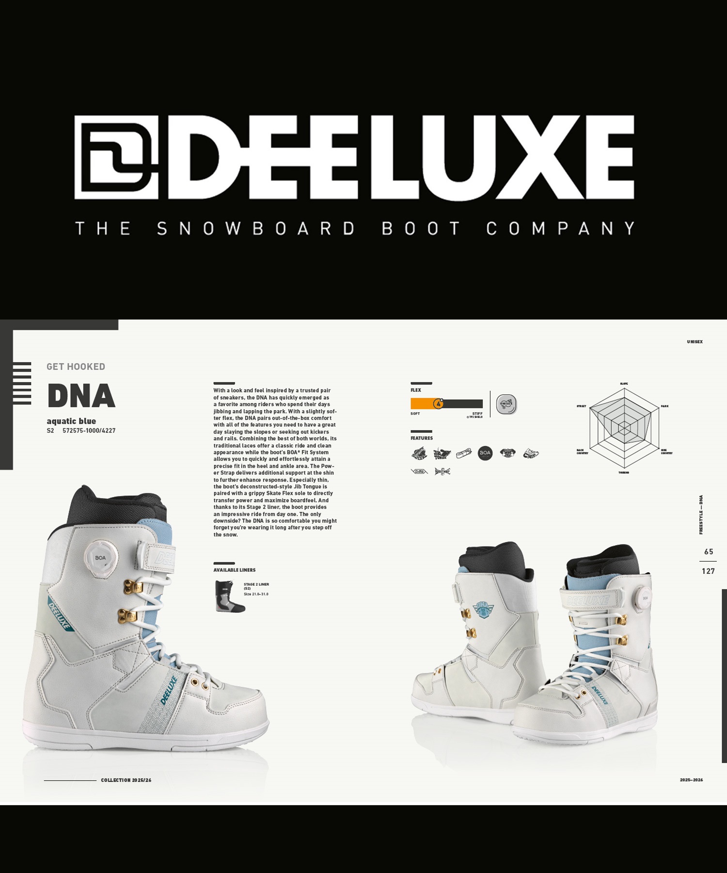 DEELUXE ディーラックス STAGE2 D.N.A. スノーボード ブーツ ユニ