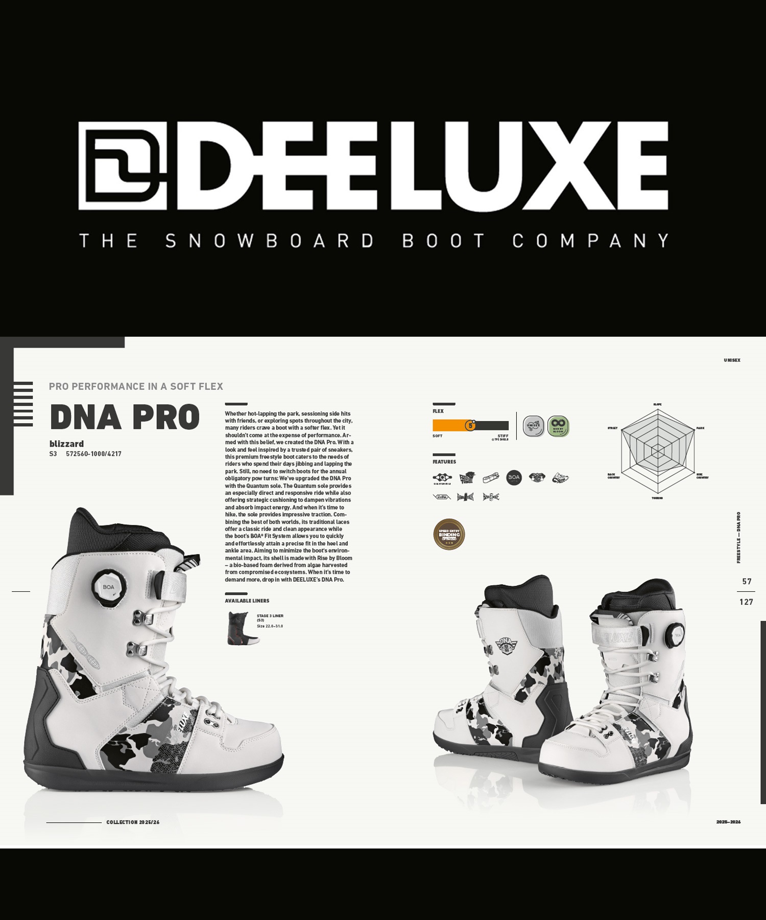 2526】 DEELUXE ディーラックス スノーボード ブーツ STAGE3 ユニ