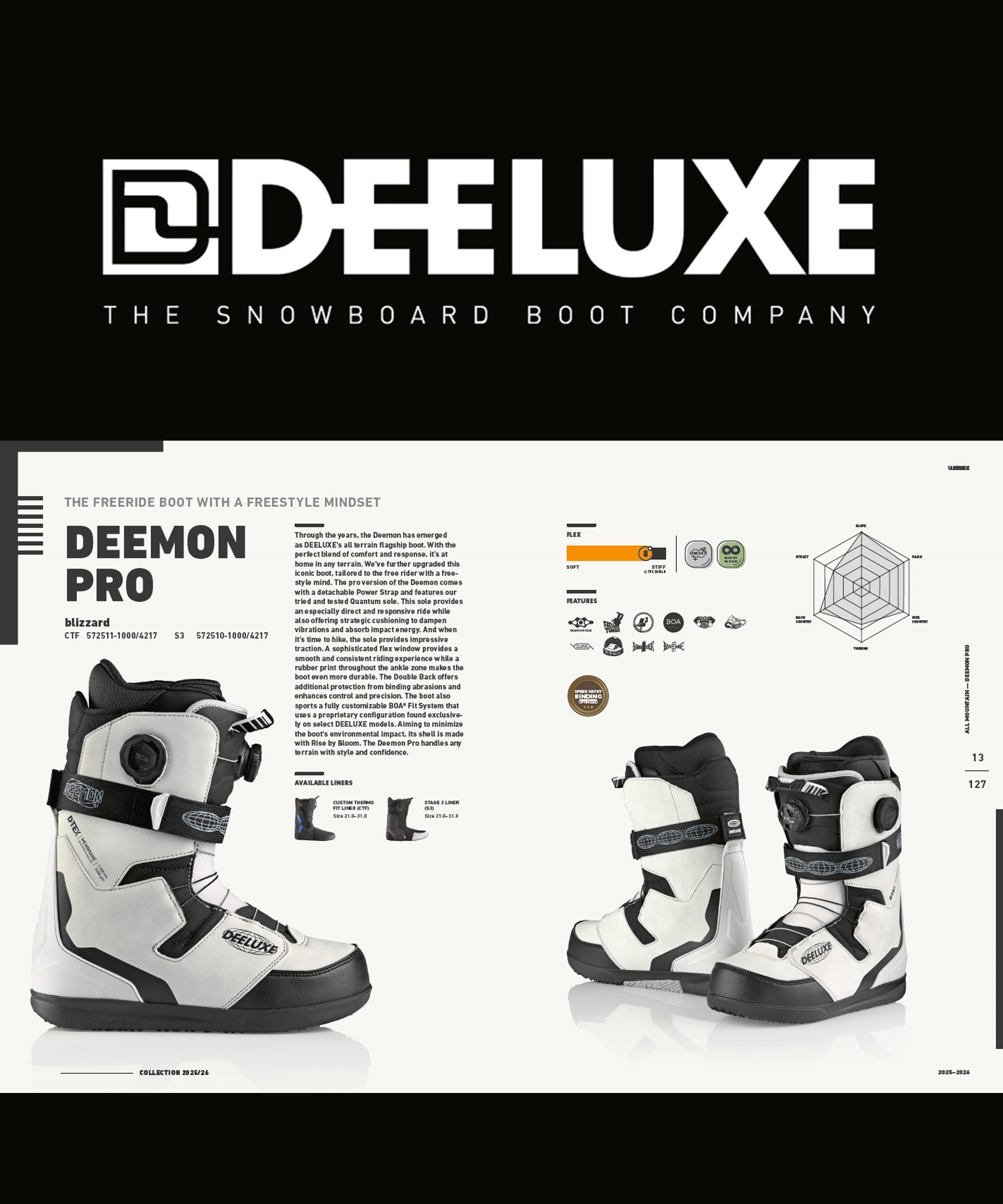 DEELUXE ディーラックス STAGE4 DEEMON PRO S4 スノーボード ブーツ