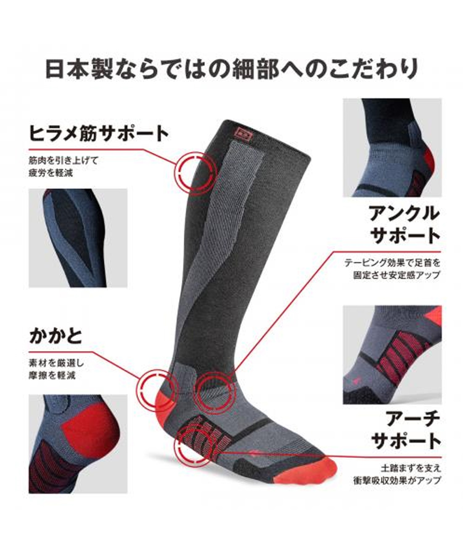 DEELUXE ディーラックス THERMO SOCKS EVO スノーボード ソックス 靴下 ユニセックス ムラサキスポーツ 25-26モデル(BK/RD-S)