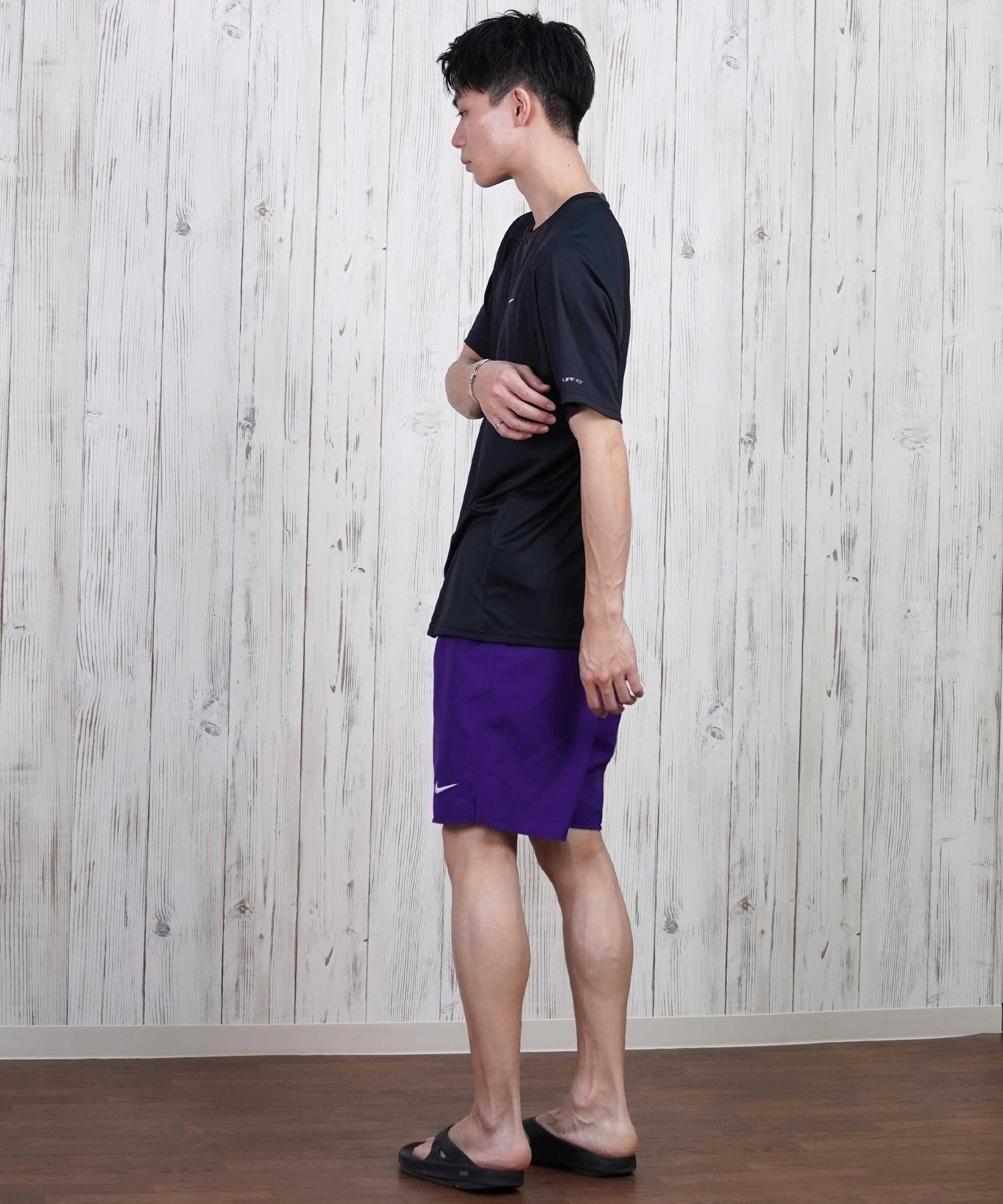 NIKE ナイキ 水着 ラッシュガード 半袖 Tシャツ メンズ 水陸両用 UVカット NESSA586(N001-S)