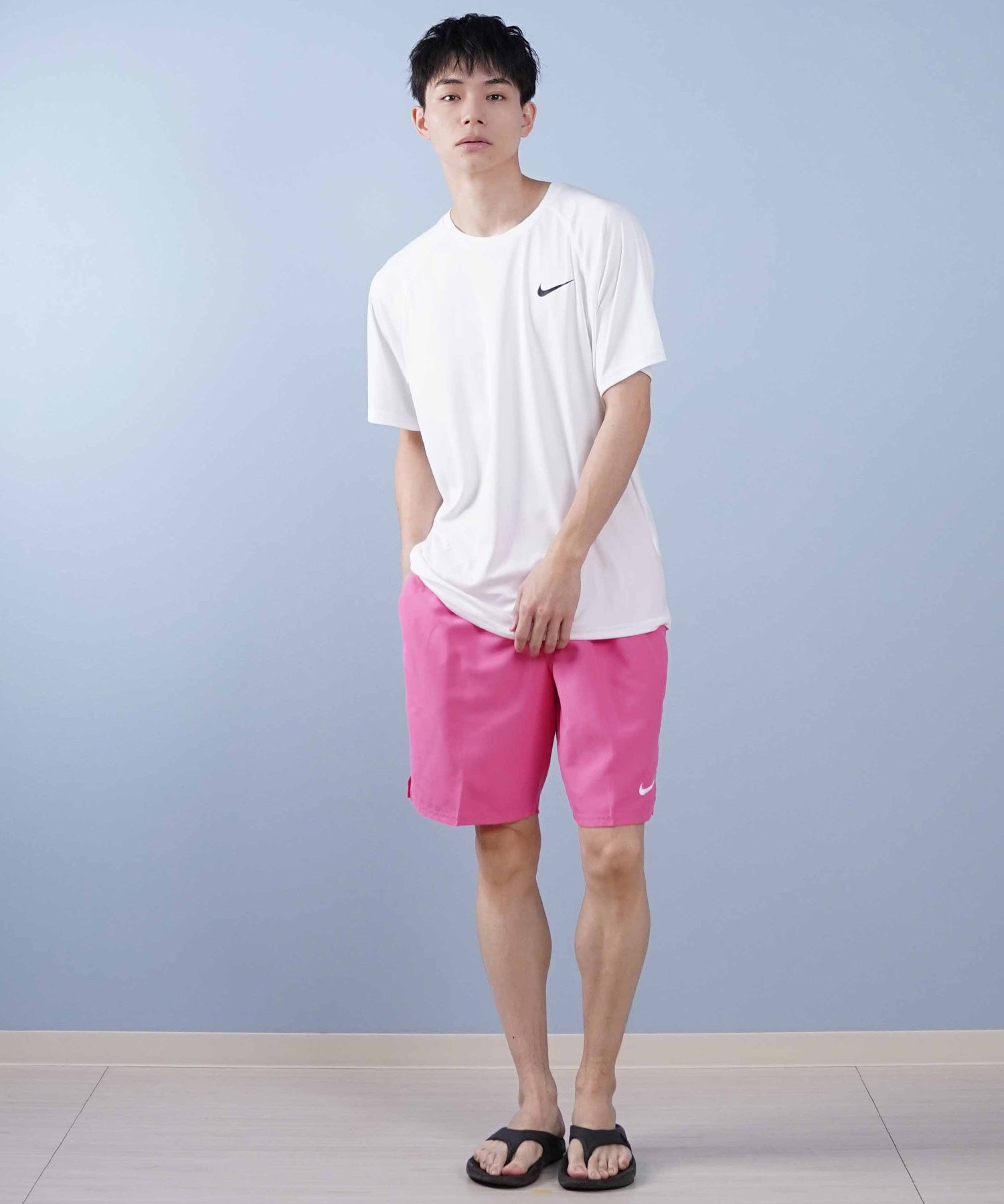 NIKE ナイキ 水着 ラッシュガード 半袖 Tシャツ メンズ 水陸両用 UVカット NESSA586(N100-S)