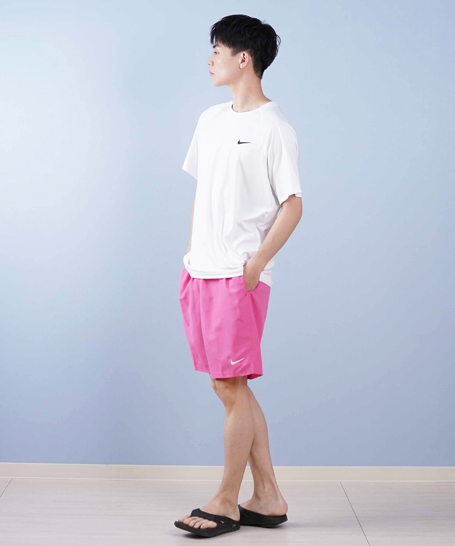 NIKE ナイキ 水着 ラッシュガード 半袖 Tシャツ メンズ 水陸両用 UVカット NESSA586(N100-S)