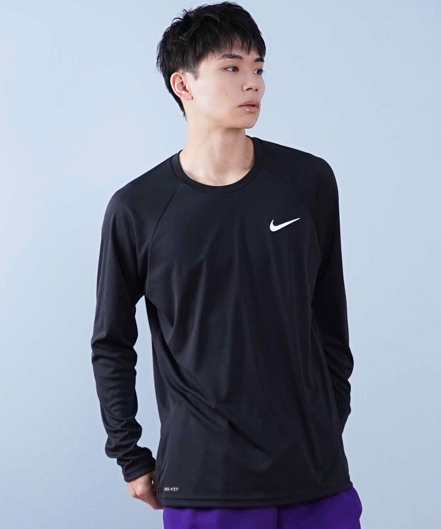 NIKE ナイキ 水着 ラッシュガード 長袖 Tシャツ ロンT メンズ 水陸両用 UVカット NESSA587(N001-S)