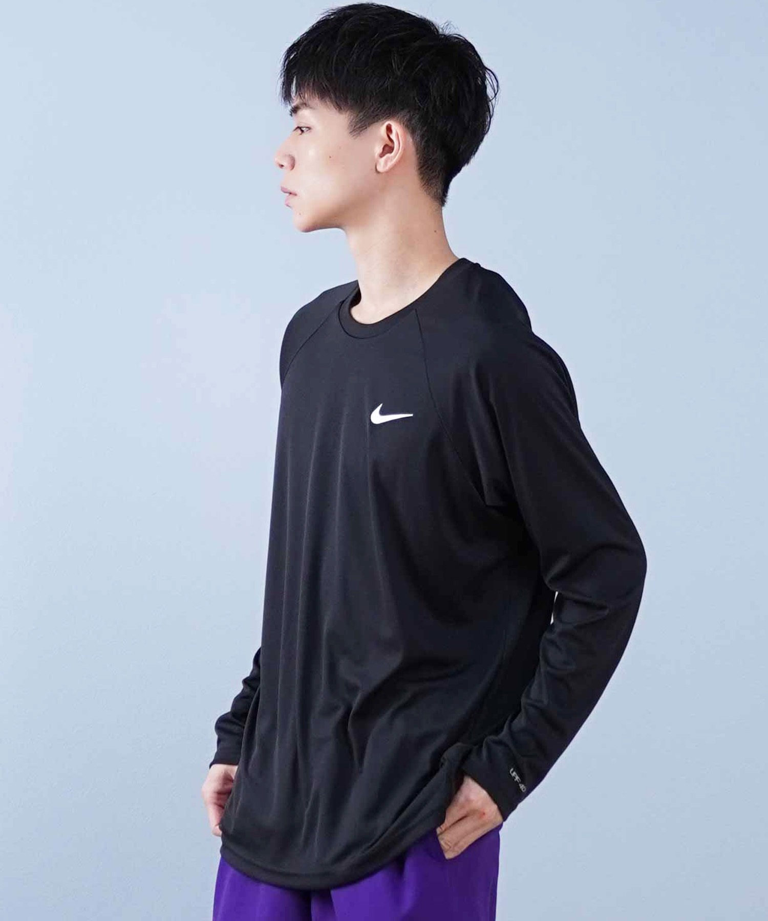NIKE ナイキ 水着 ラッシュガード 長袖 Tシャツ ロンT メンズ 水陸両用 UVカット NESSA587(N001-S)