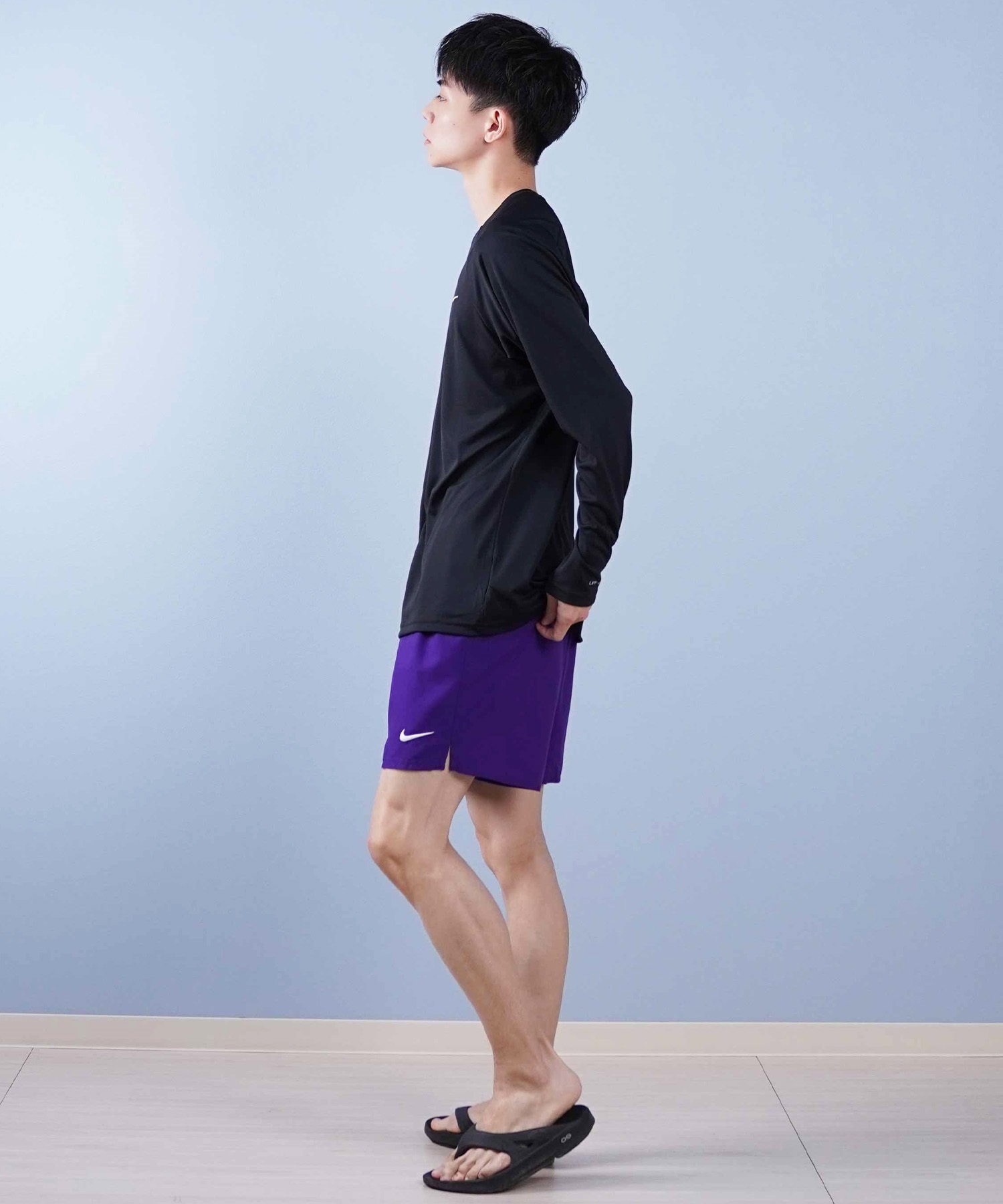 NIKE ナイキ 水着 ラッシュガード 長袖 Tシャツ ロンT メンズ 水陸両用 UVカット NESSA587(N001-S)