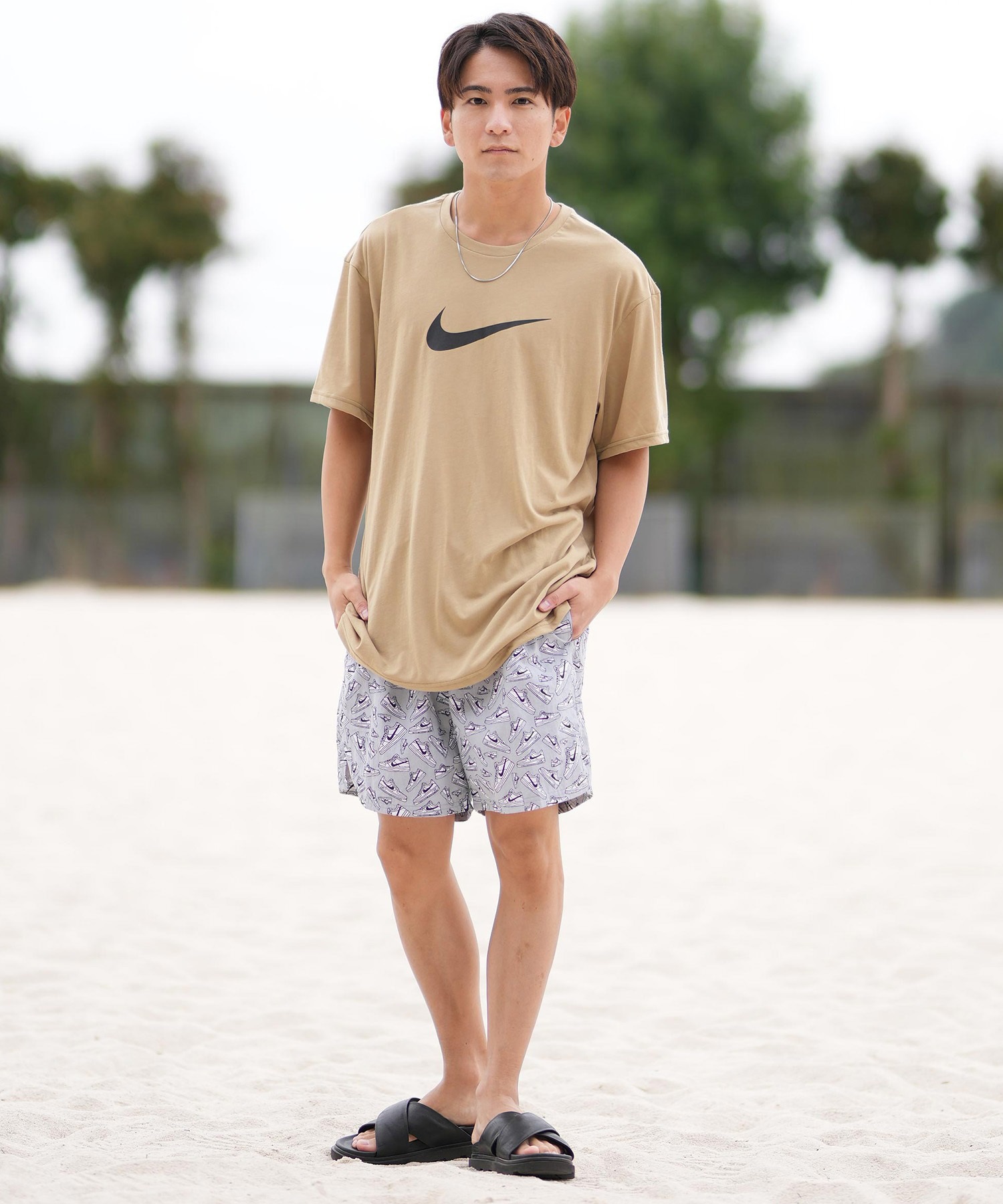 NIKE ナイキ 水着 ラッシュガード 半袖 Tシャツ メンズ 水陸両用