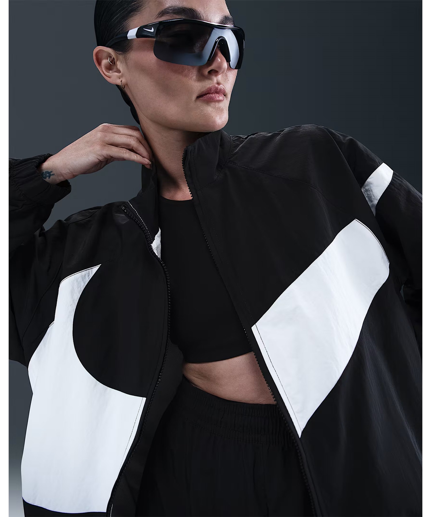 Nike ナイキ プリーツ トラックジャケット L 黒 NIKE】Every Stitch Considered Computational Track Jacket (Nike