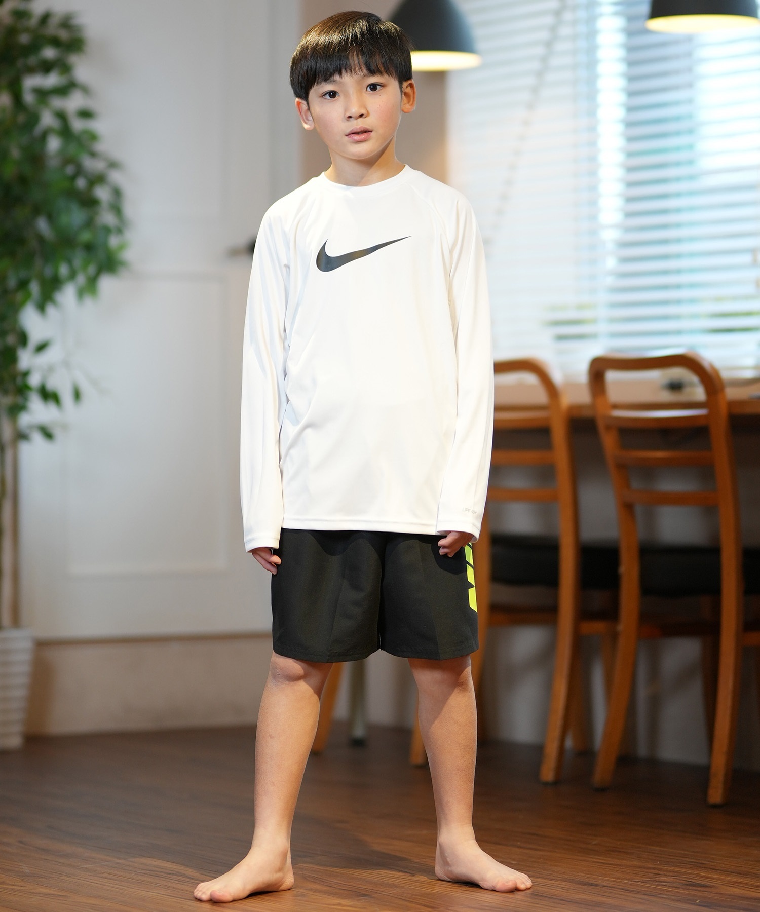 NIKE ナイキ 水着 海パン トランクス サーフパンツ キッズ ジュニア 子供 ナイキフェードNIKE7ボレーショーツ NESSF790(N001-130cm)