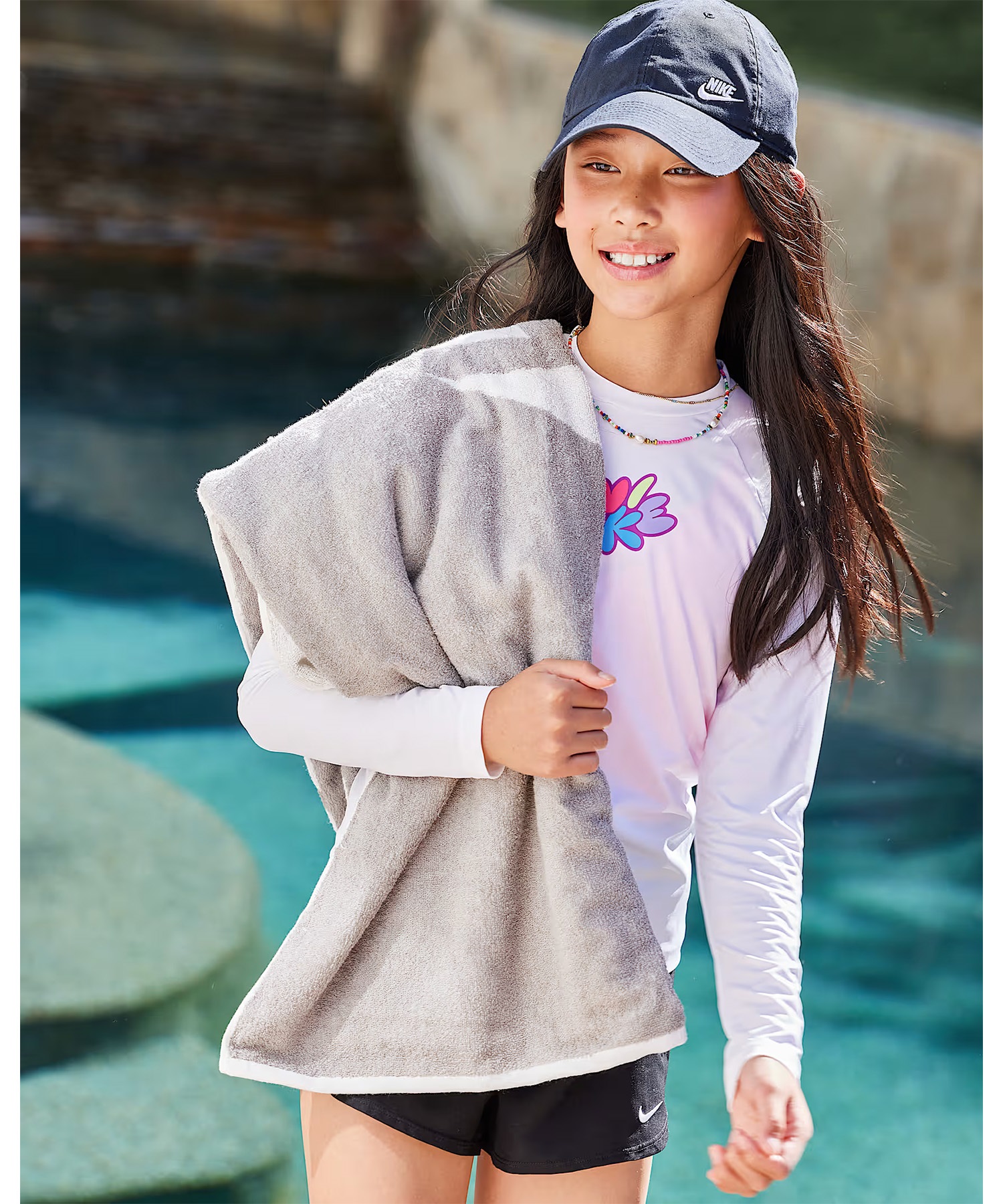 NIKE ナイキ 水着 ラッシュガード 長袖 Tシャツ ロンT キッズ ジュニア