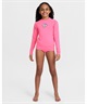 NIKE ナイキ 水着 ラッシュガード 長袖 Tシャツ ロンT キッズ ジュニア 子供 UVカット バブルNIKE L Sハイドロガード NESSF744(N678-130cm)