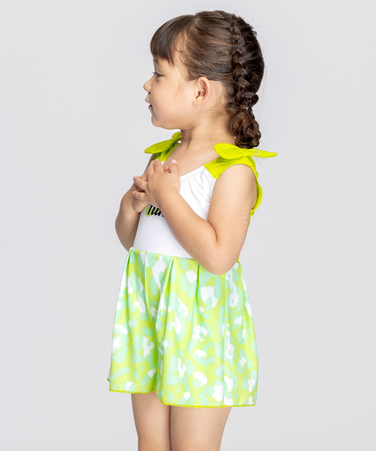 NIKE ナイキ 水着 ワンピース キッズ 子供 スイムウェア レオパード柄 トドラーガールズキュロットワンピース 1991116 254(254-100cm)