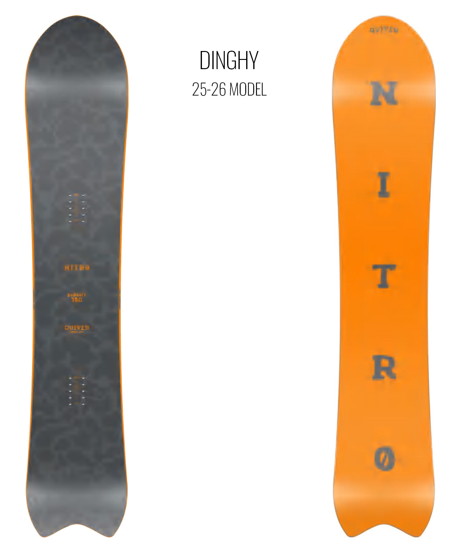 ほぼ新品NITRO BOARDクイーバーディンギー 155 NITRO ナイトロ ディンギー クイバー スノーボード 板 メンズ 25-26 MM