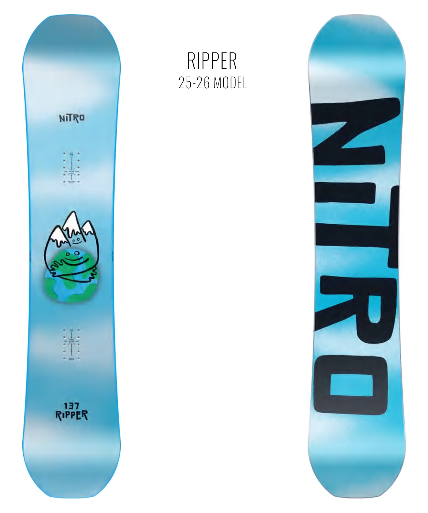 【早期購入】NITRO ナイトロ スノーボード 板 キッズ ユース RIPPER ムラサキスポーツ 25-26モデル MM G4(ONECOLOR-132cm)