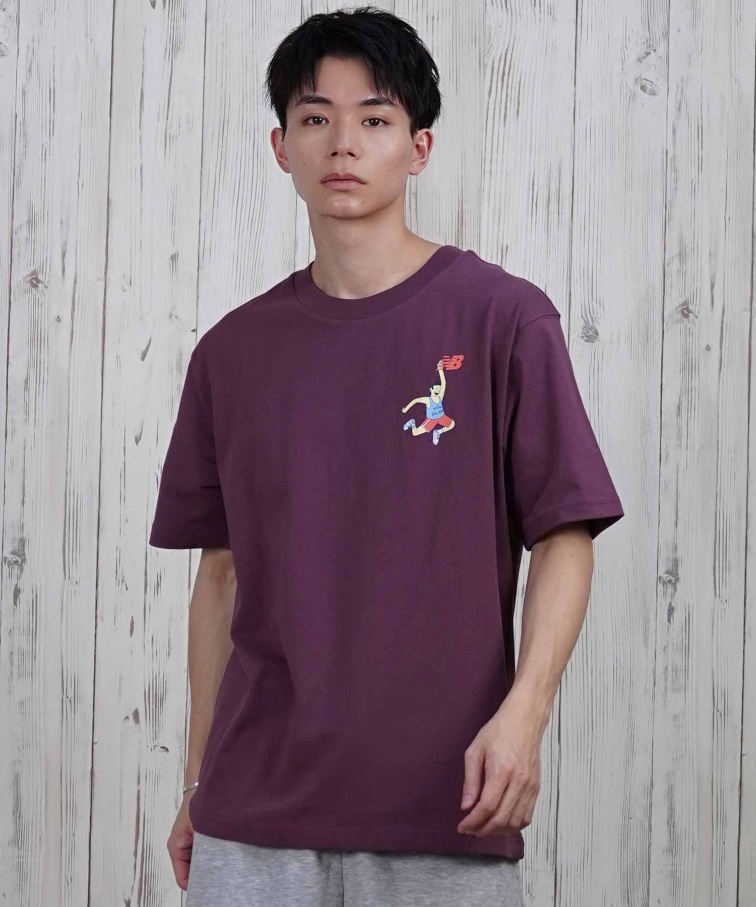 new balance ニューバランス 半袖 Tシャツ メンズ バックプリント