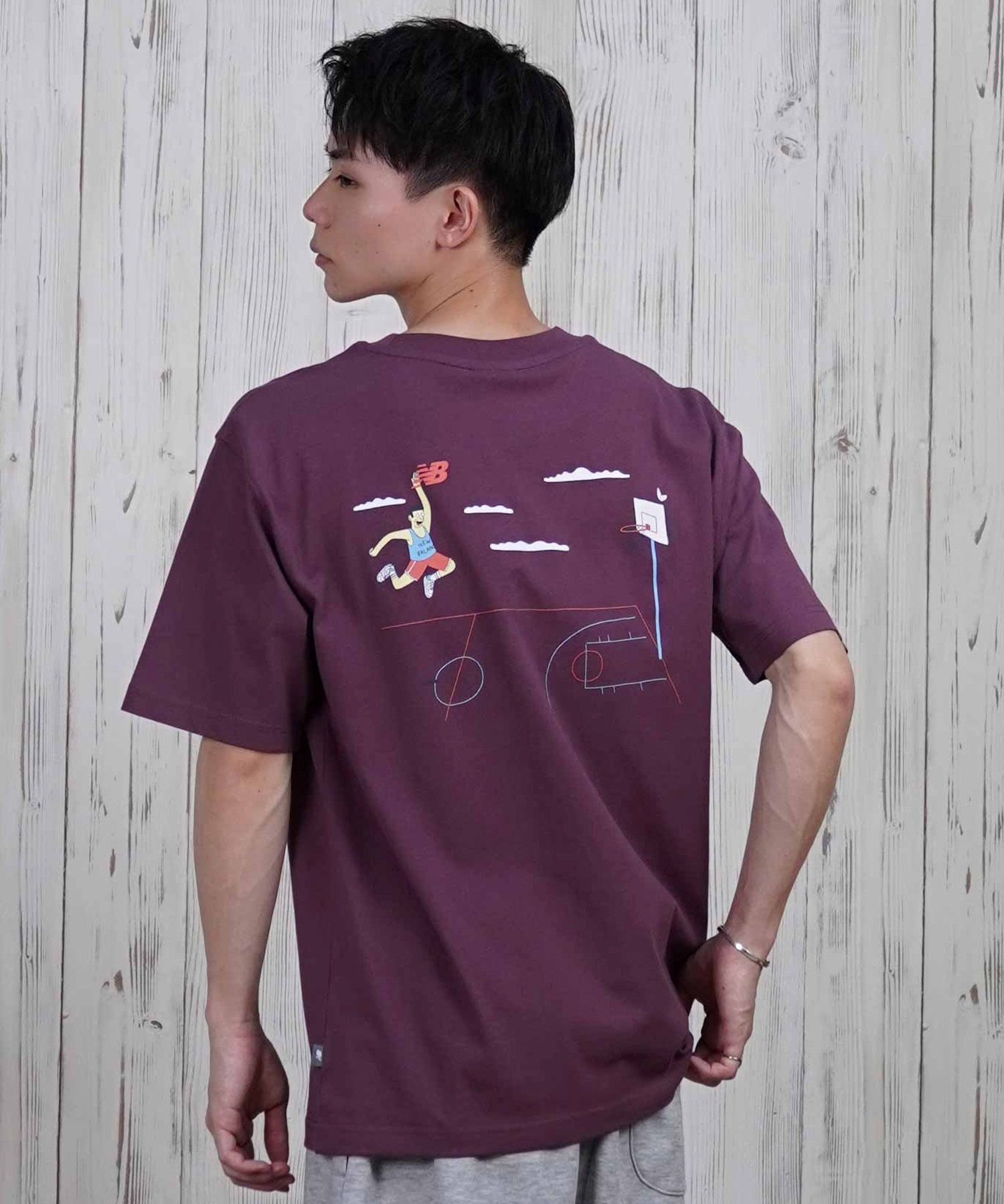 new balance ニューバランス 半袖 Tシャツ メンズ バックプリント