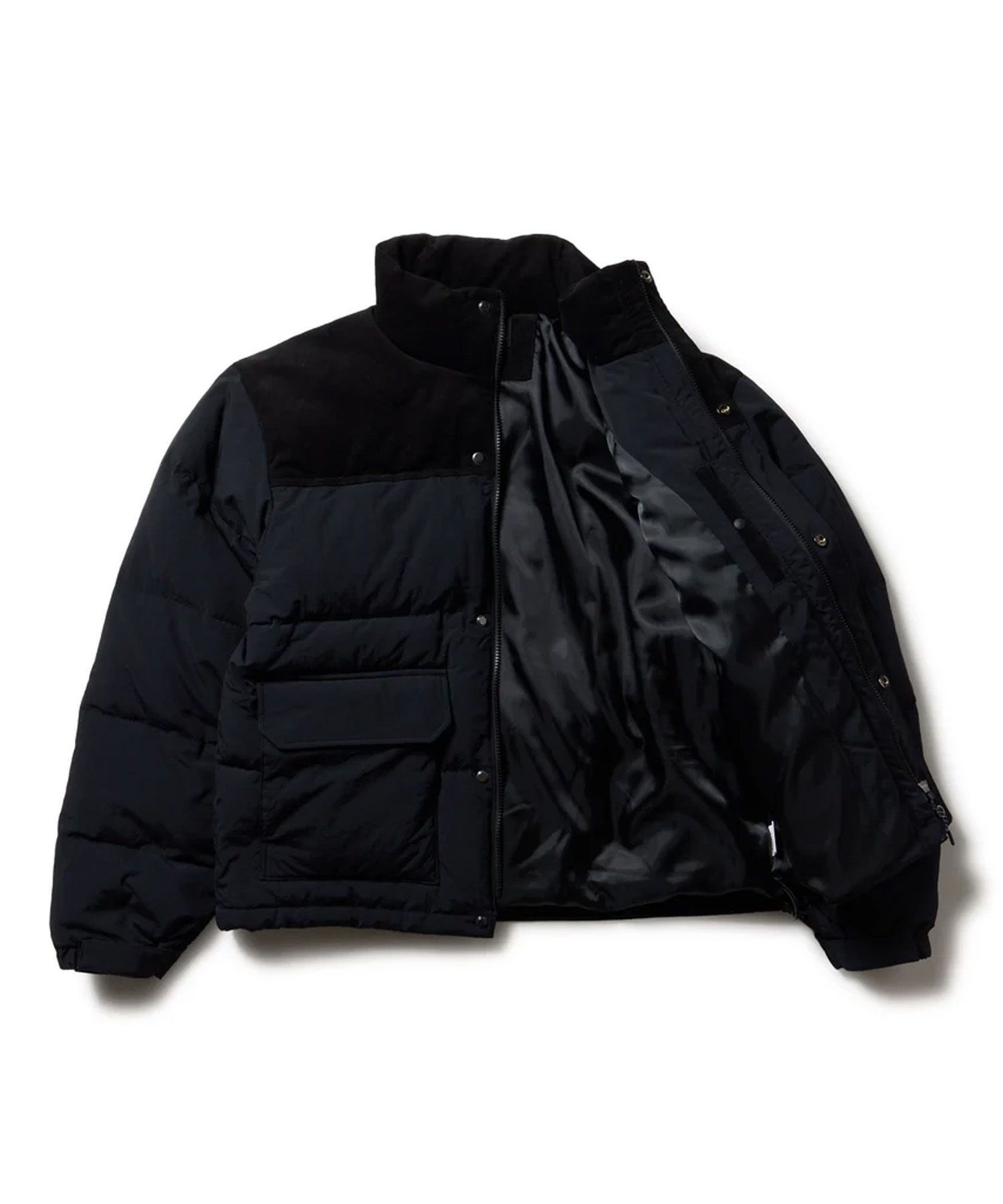 NEW ERA ニューエラ アウター メンズ ダウンジャケット コーデュロイ コンビ ブラック 14682727(BLK-M)