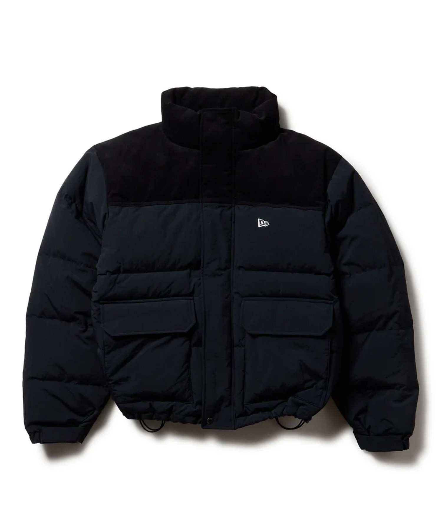 NEW ERA ニューエラ アウター メンズ ダウンジャケット コーデュロイ コンビ ブラック 14682727(BLK-M)