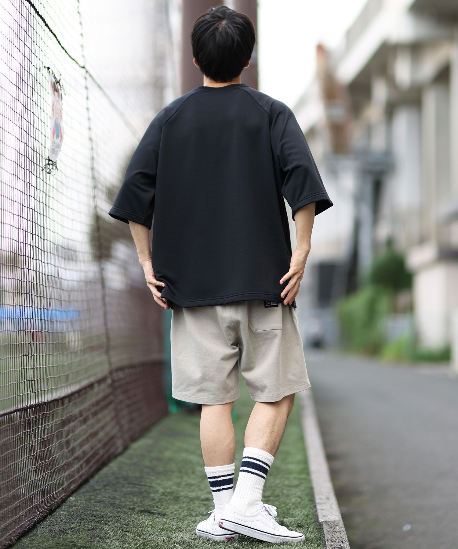 NEW ERA ニューエラ トレーナー メンズ 半袖 ドライスウェット Tシャツ Wordmark Logo 14410163(BK-M)