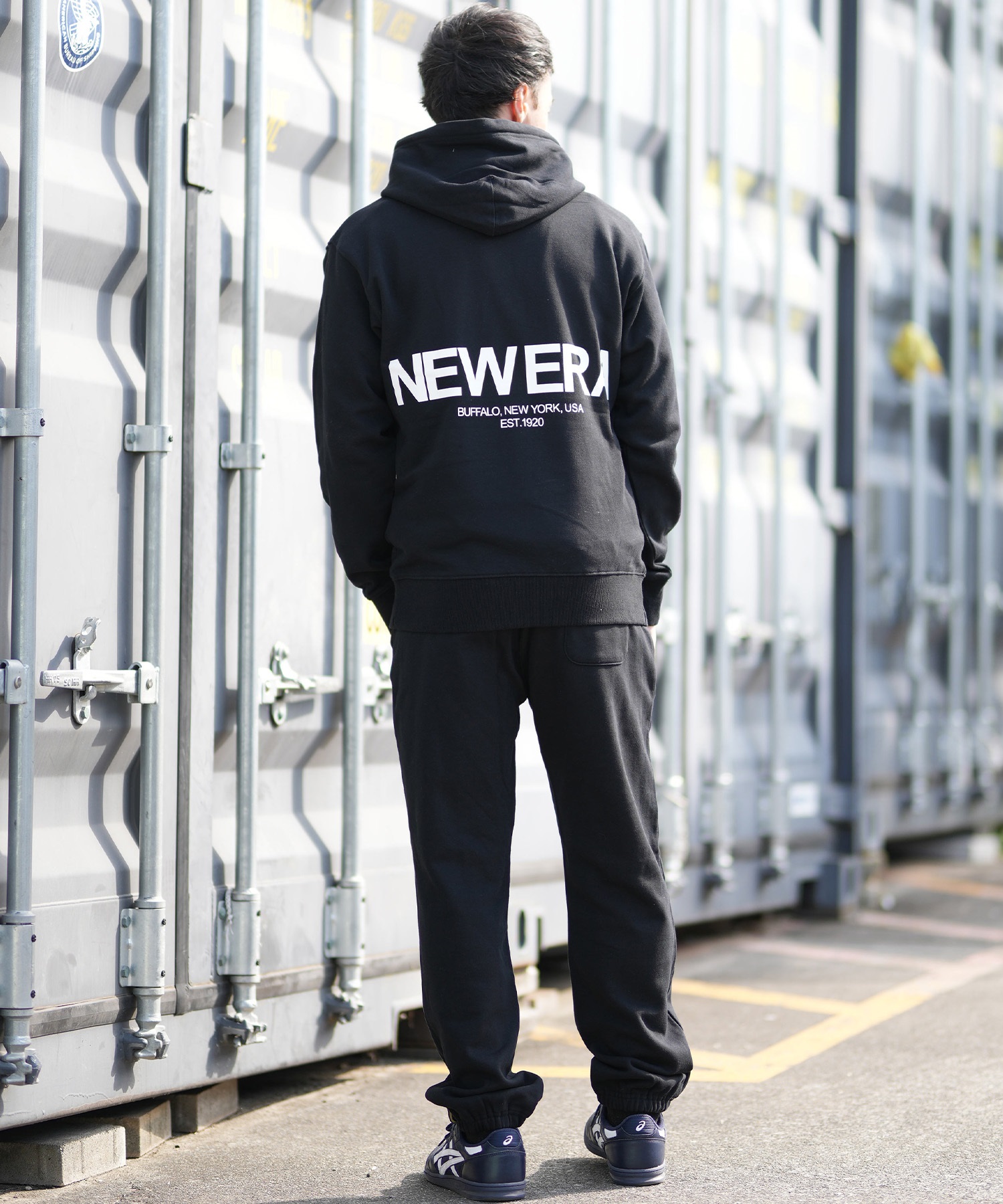 NEW ERA ニューエラ プルオーバー パーカー メンズ バックプリント 裏