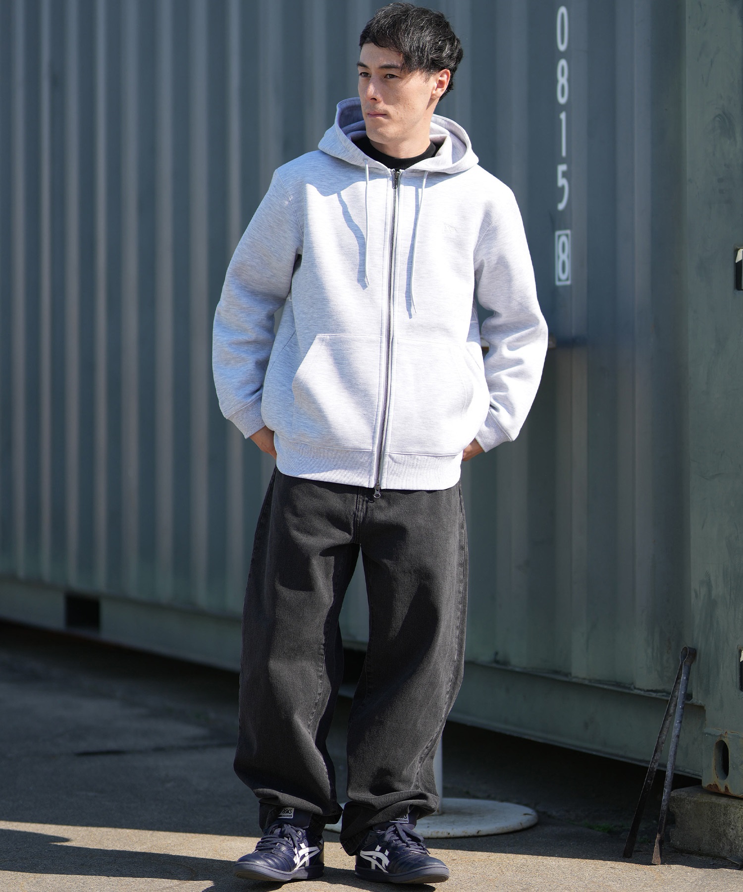 NEW ERA ニューエラ ジップアップ パーカー メンズ バックプリント