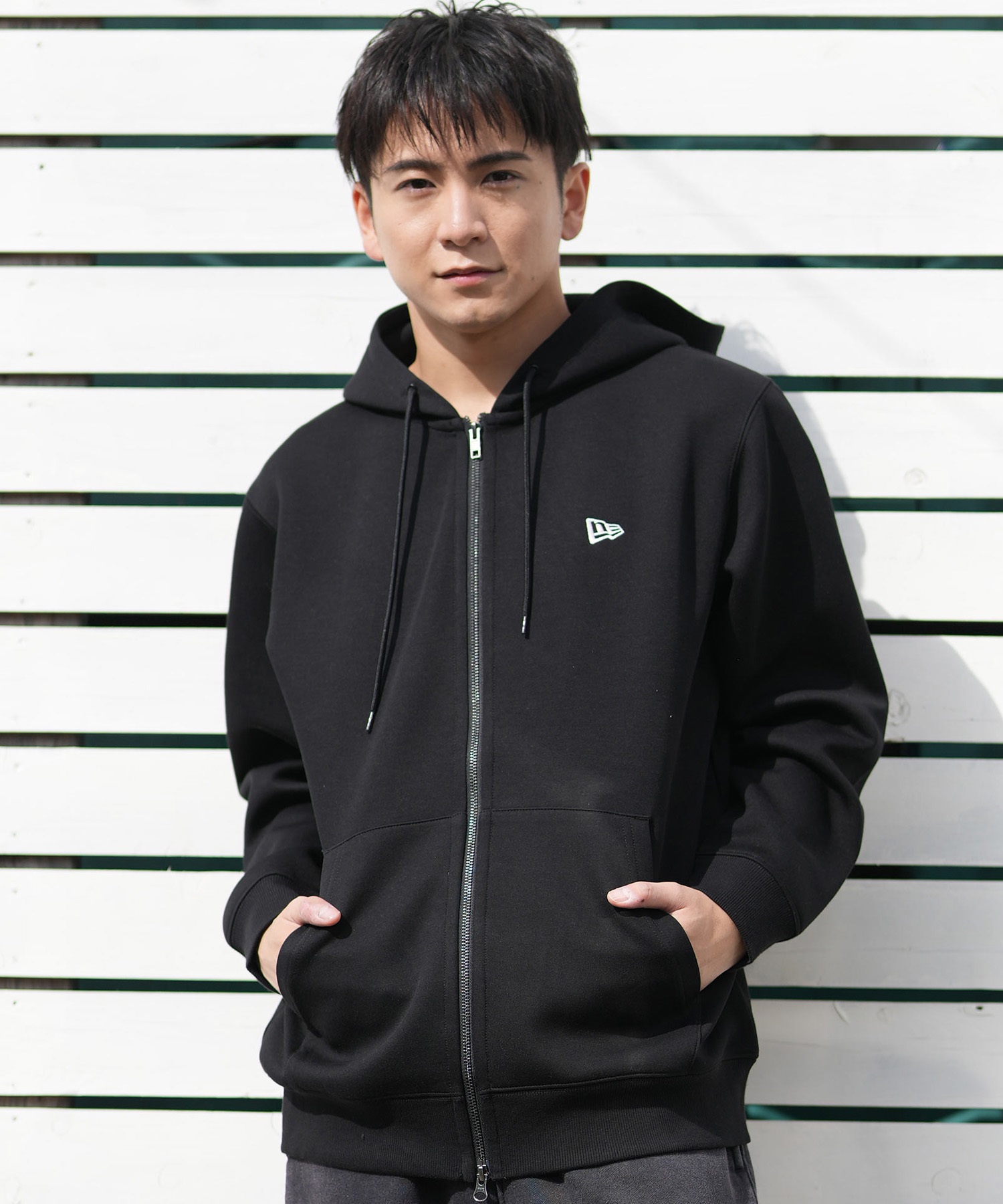 NEW ERA ニューエラ ジップアップ パーカー メンズ バックプリント