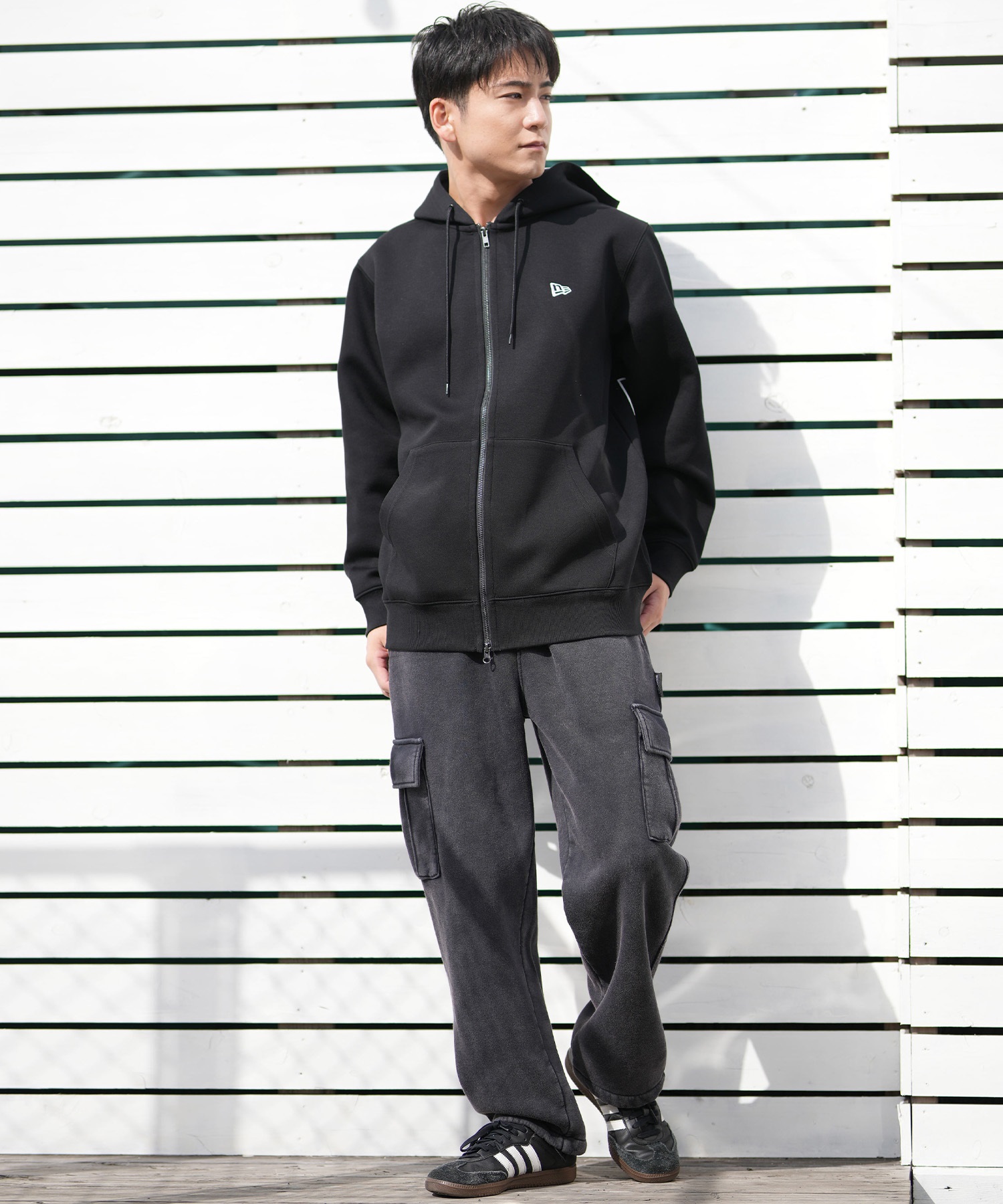 NEW ERA ニューエラ ジップアップ パーカー メンズ バックプリント