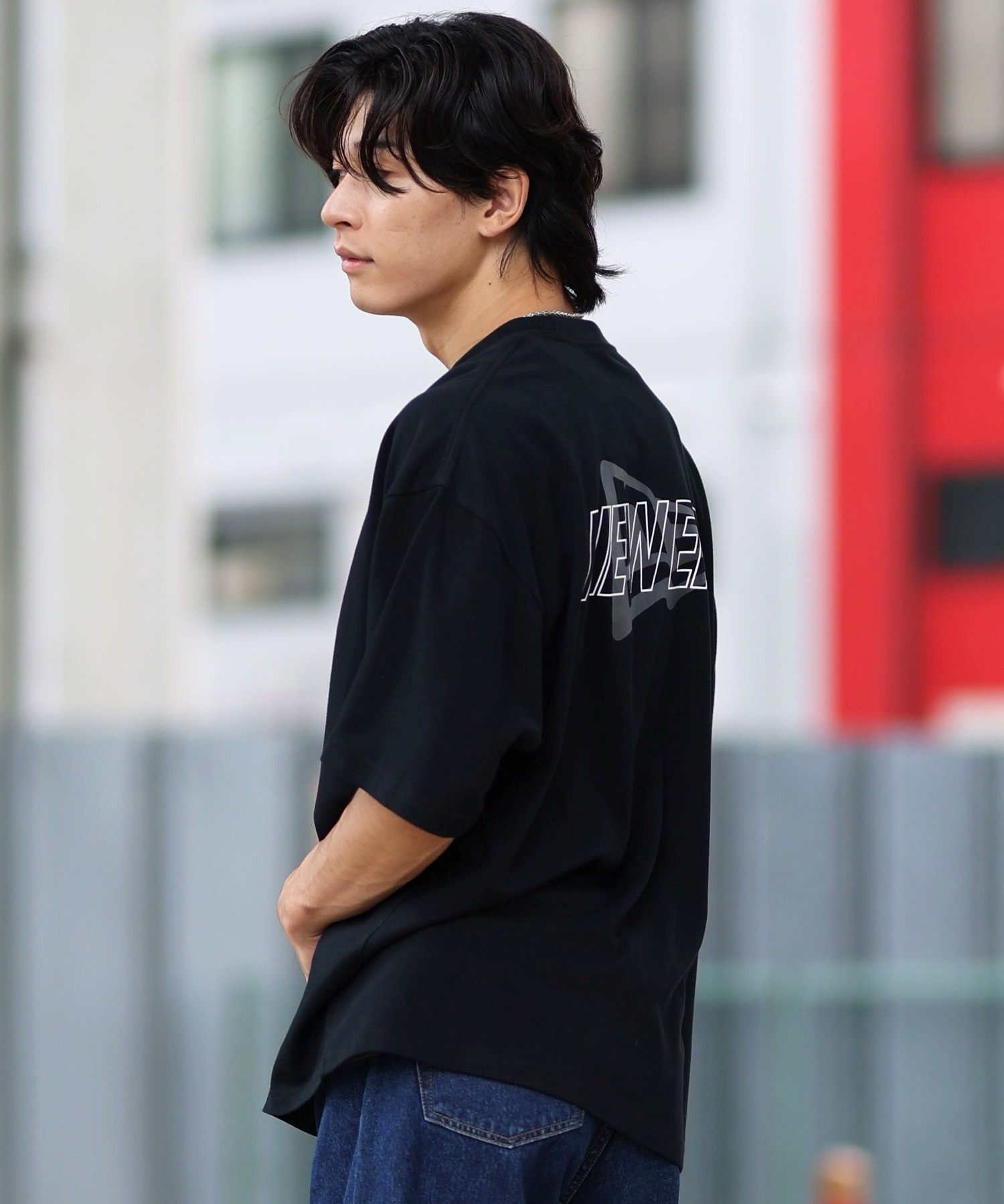 NEW ERA ニューエラ メンズ 半袖 Tシャツ バックプリント 吸汗速乾