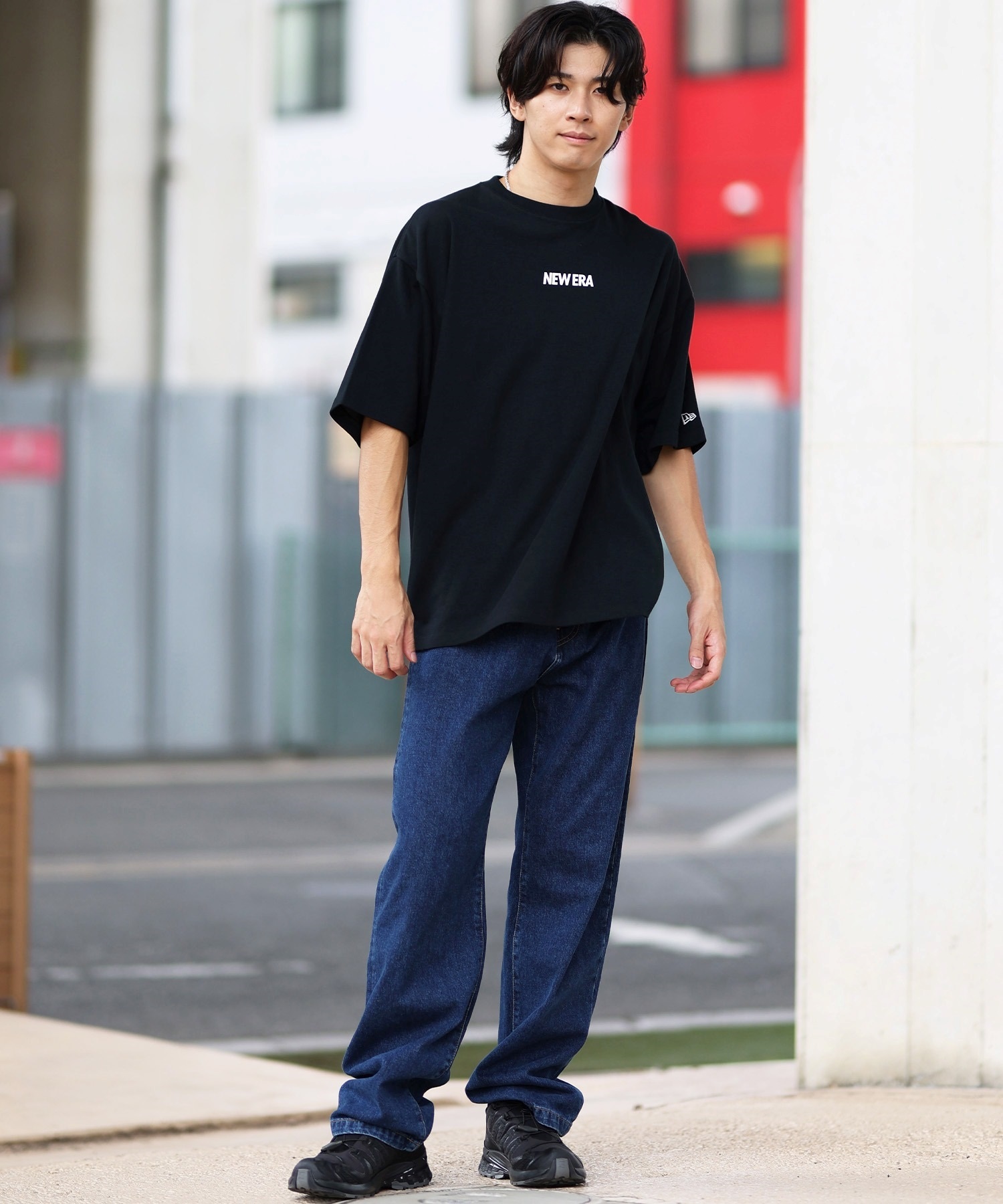 NEW ERA ニューエラ メンズ 半袖 Tシャツ バックプリント 吸汗速乾