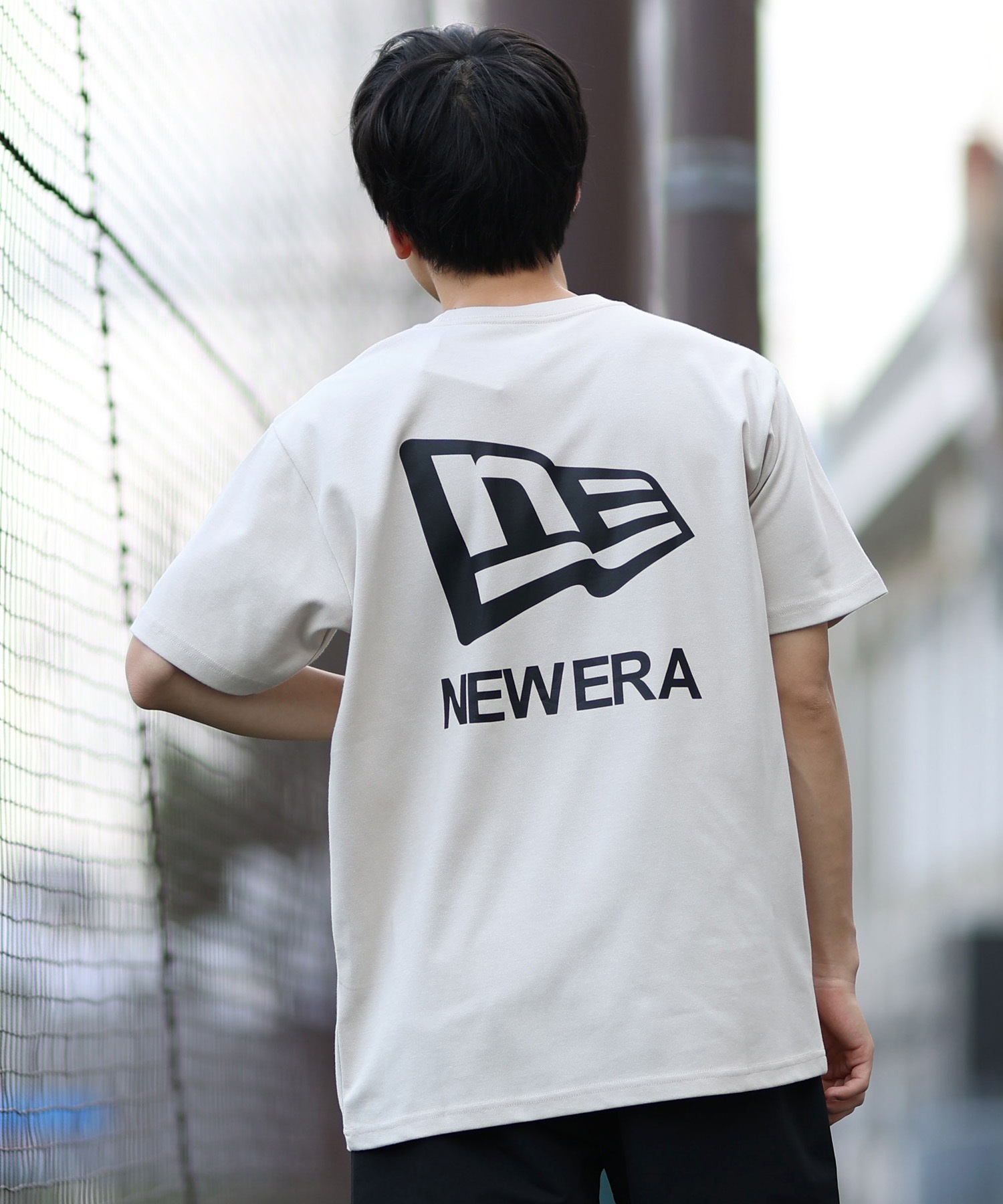 NEW ERA ニューエラ メンズ 半袖 Tシャツ バックプリント 吸水速乾