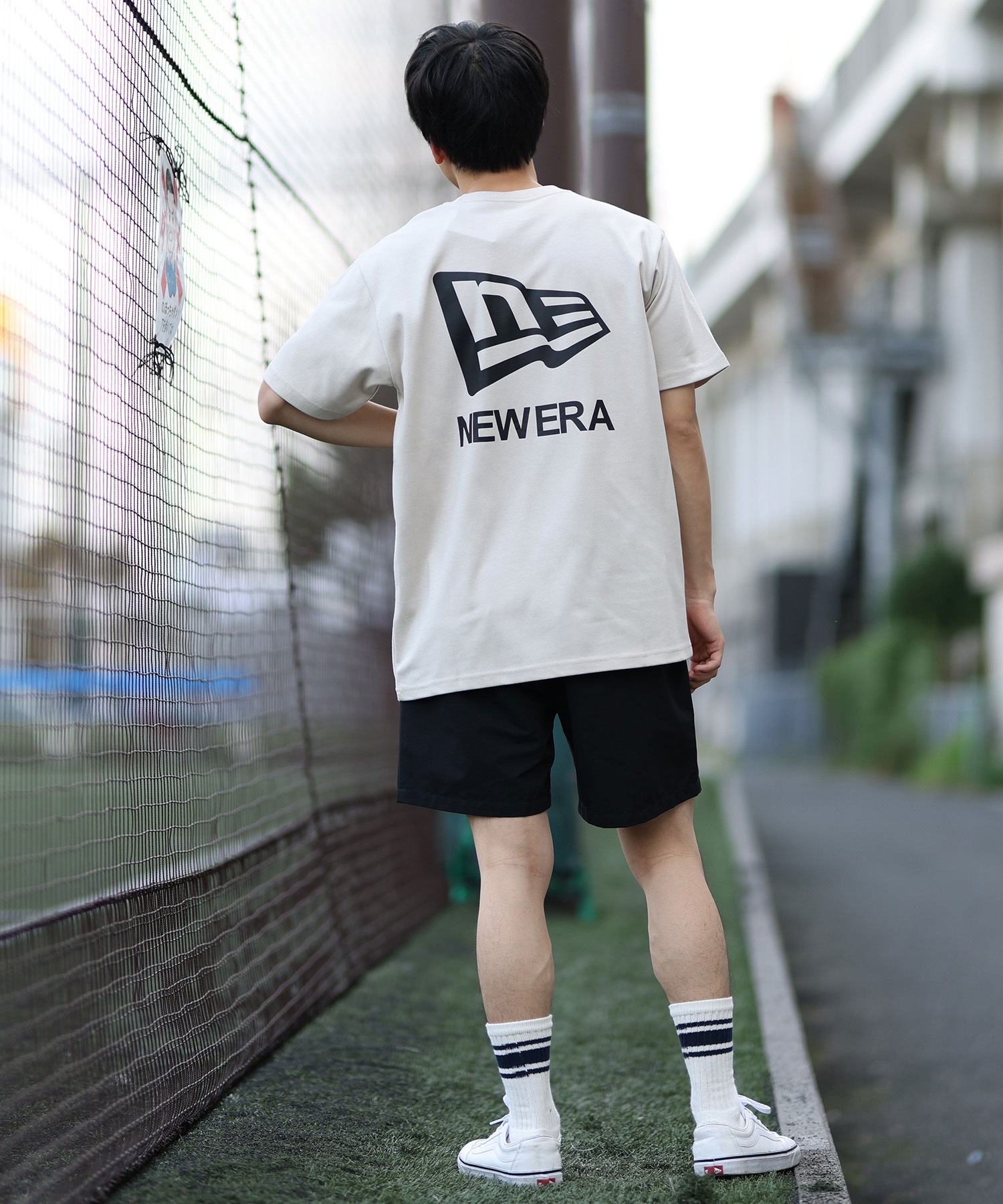 NEW ERA ニューエラ メンズ 半袖 Tシャツ バックプリント 吸水速乾