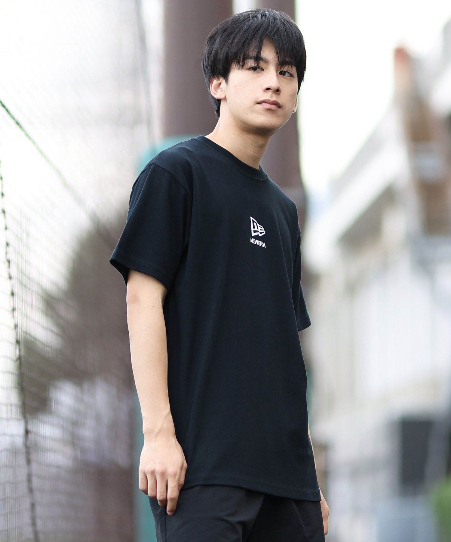 NEW ERA ニューエラ メンズ 半袖 Tシャツ バックプリント 吸水速乾 