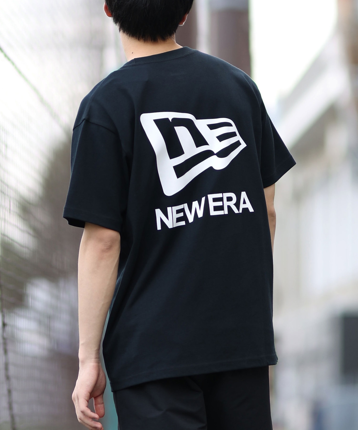 NEW ERA ニューエラ メンズ 半袖 Tシャツ バックプリント 吸水速乾