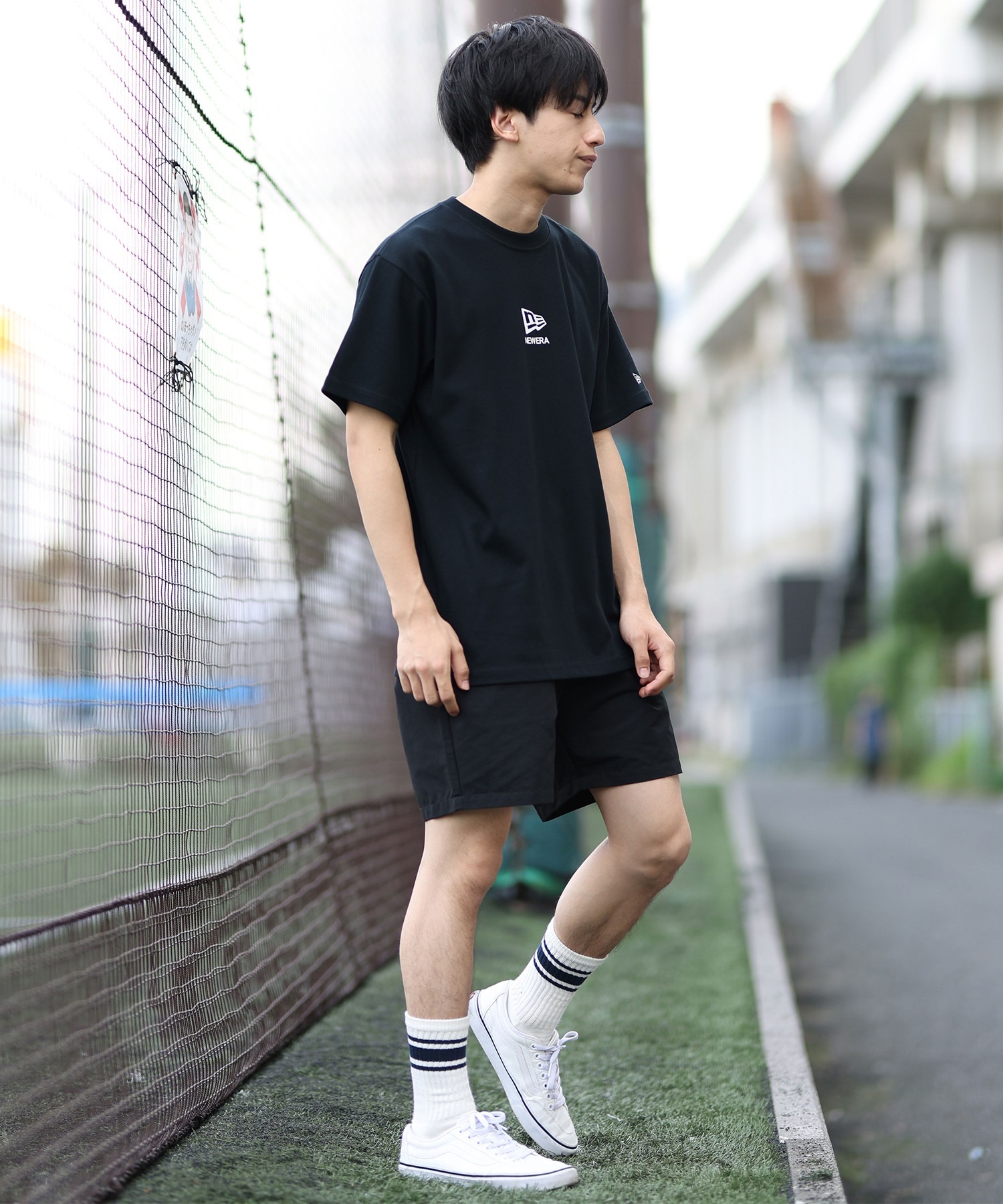 NEW ERA ニューエラ メンズ 半袖 Tシャツ バックプリント 吸水速乾